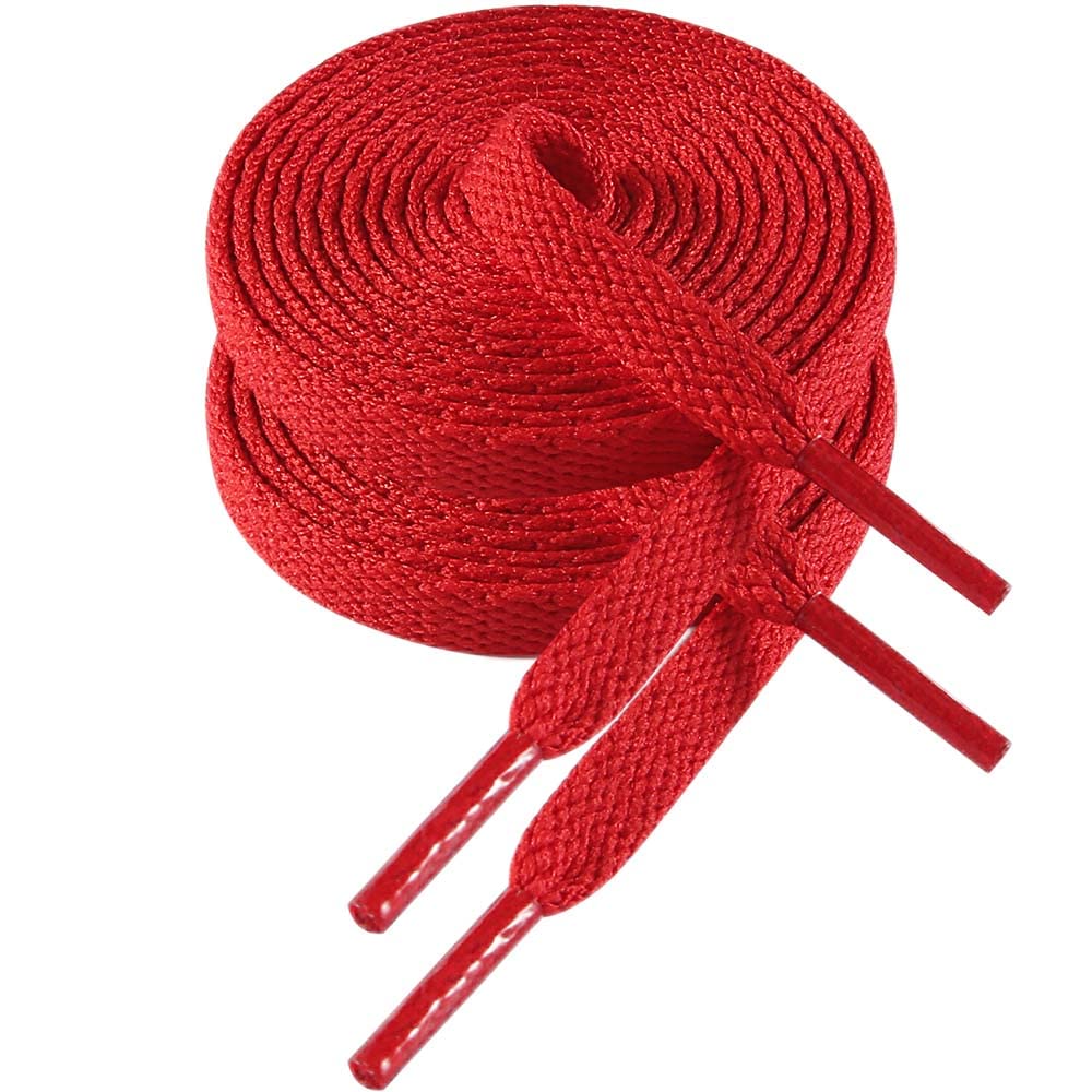VSUDO 2 Pairs Flat Shoe Laces for Sneakers - Durable No-Tie Shoelaces for Running, Walking & Casual Shoes - Perfect for Gym, Work & Everyday Wear