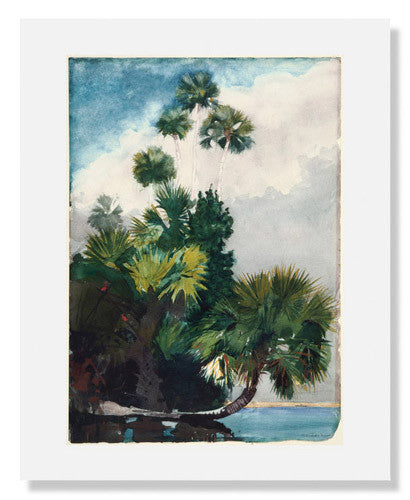 Winslow Homer Palm Trees Florida Art Print - Vintage Coastal Wall Decor for Beach House, Living Room & Office