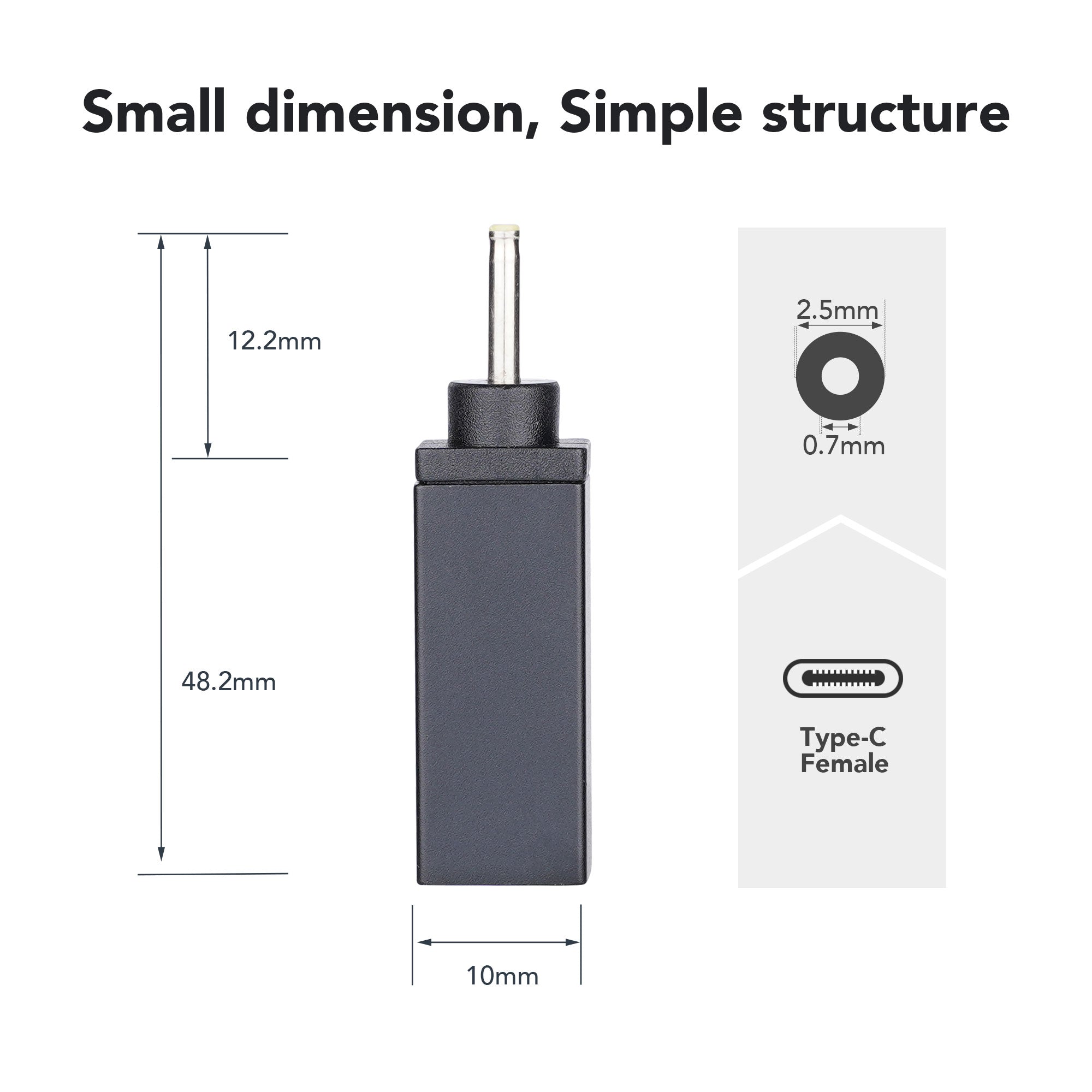 ASUS USB C to DC Power Adapter - Fast Charging Cable for Laptops & Devices - Perfect for Travel, Office, and Home Use