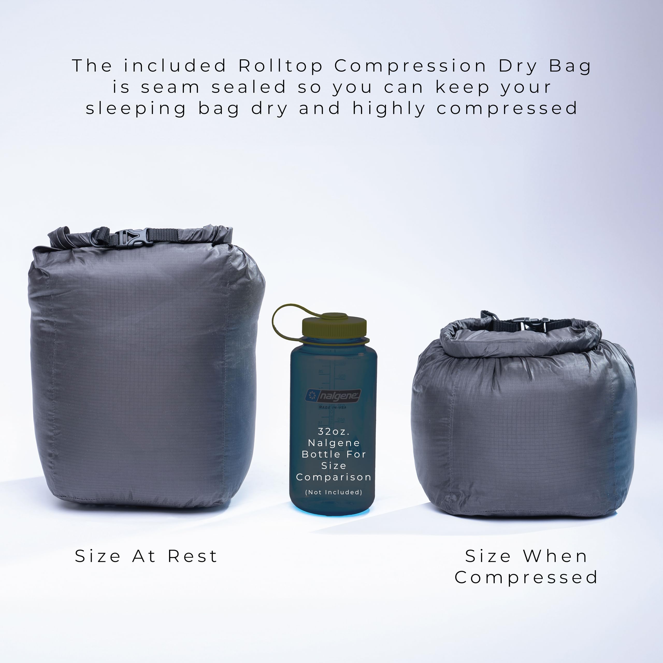 Ultralight Summit Sleeping Bag 800+ Fill Power Under 2lbs - Mummy Down Sleeping Bag for Backpacking, Hiking & Camping | Perfect for Cold Weather Adventures & Outdoor Exploration