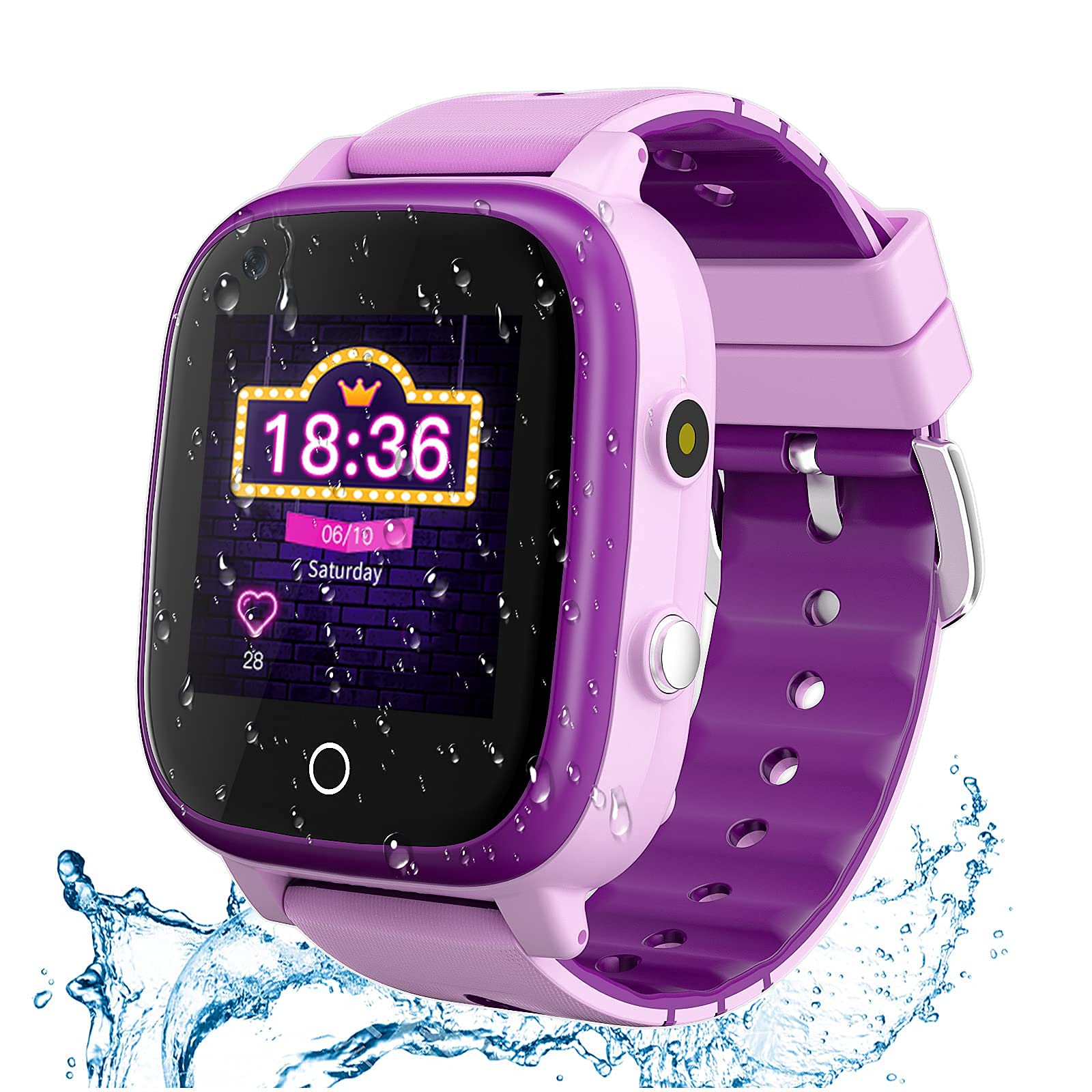 4G Kids Smart Watch with GPS Tracker, Waterproof Smartwatch Phone for Children Ages 4-15 - 2-Way Calling, Camera, Video Chat, SOS Alert, Pedometer & WiFi - Perfect Birthday Gift for Boys & Girls - Ideal for School Safety, Outdoor Activities & Family Communication