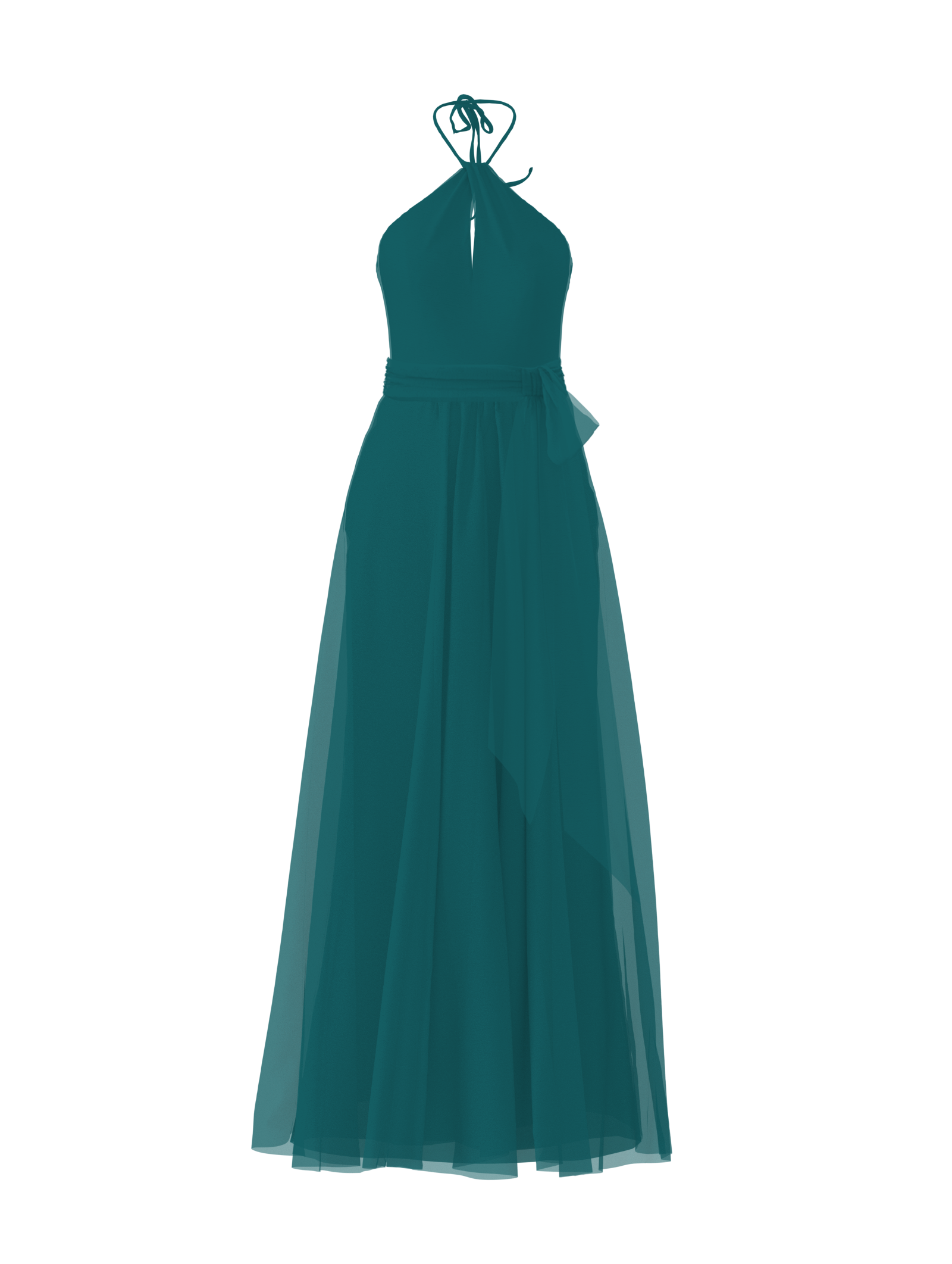 Colby Bodice & Justine Skirt with Sash Belt in Lagoon - Perfect for Bridal, Prom, and Formal Events