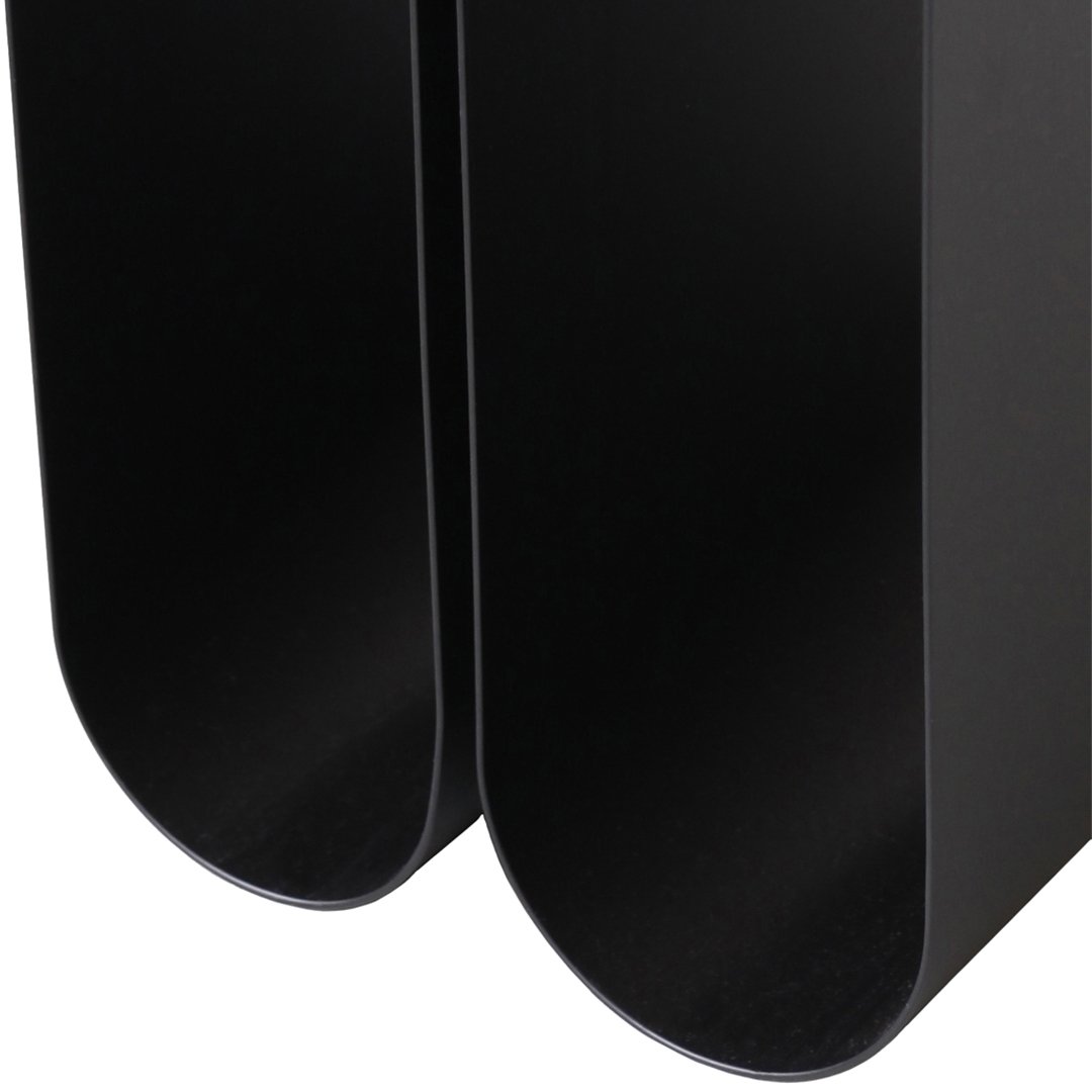 Modern Curved Side Table - Sleek & Space-Saving End Table for Living Room, Bedroom, or Office - Perfect for Small Spaces, Reading Nooks & Home Decor