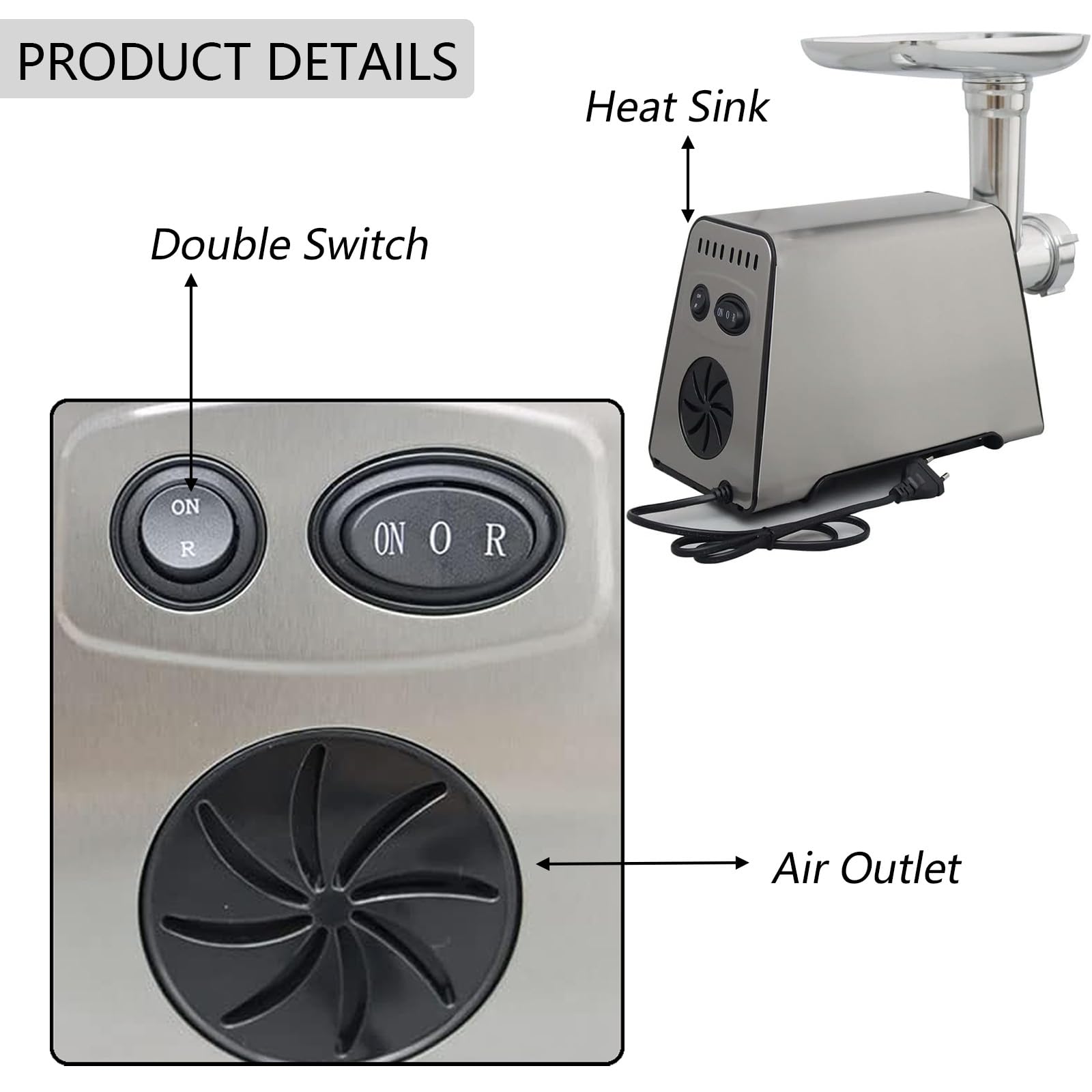 220V Electric Animal Feed Pellet Machine - 3.5MM Feed Granulator for Birds, Fish & Cats | Small Farm & Home Use | DIY Pet Food & Livestock Feed Maker | Perfect for Homemade Pet Treats & Backyard Farming