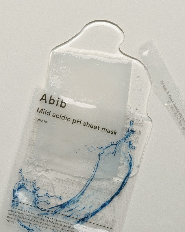 Abib Mild Acidic pH Sheet Mask - Aqua Fit Hydrating Facial Mask (10 Sheet/Box) for Dry Skin & Daily Skincare Routine