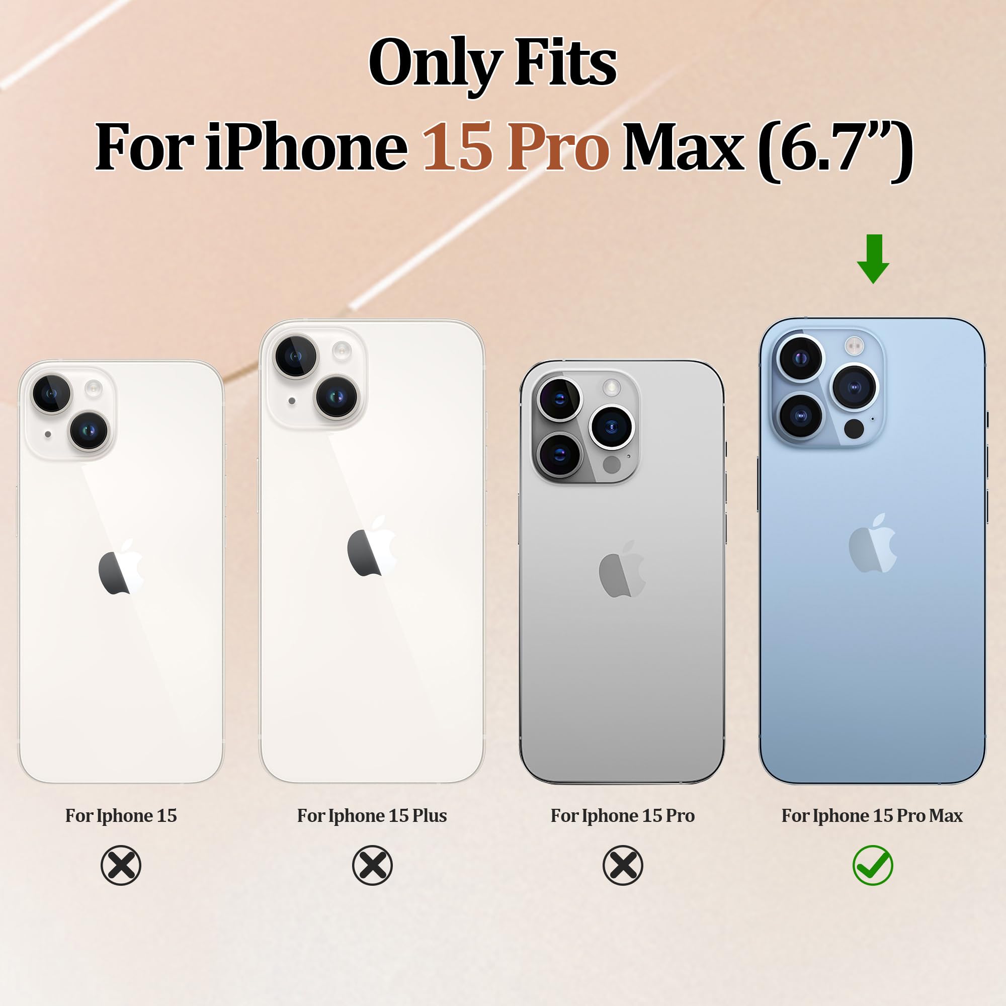 Premium Genuine Leather Case for Apple iPhone 15 Pro Max - Magnetic Charging Support, Shockproof Slim Design with Strong Built-in Magnets & Scratch-Resistant Microfiber Lining (Black) - Perfect for Daily Use, Travel & Business Professionals