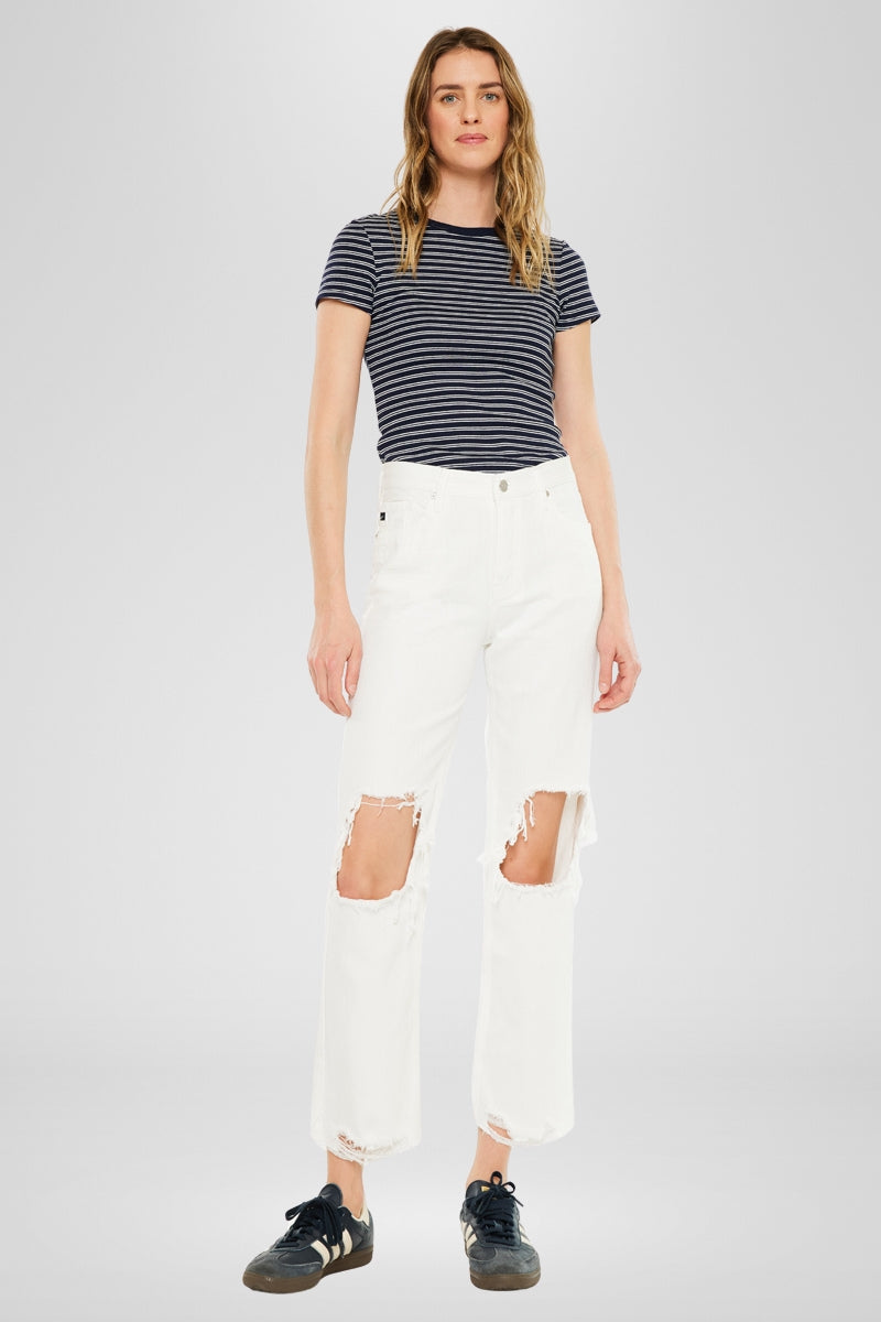 Blakely High Rise Straight Leg Jeans for Women - Stretchy Denim Pants, Comfortable & Flattering Fit - Perfect for Casual Wear, Office, and Date Night