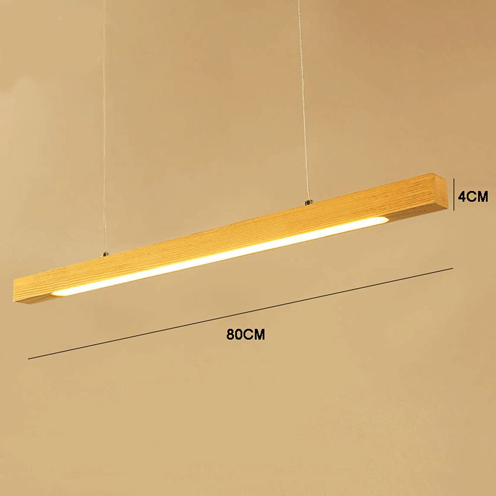 Modern LED Wood Pendant Light - Minimalist Hanging Chandelier for Dining Room, Kitchen Island & Bedroom | Energy-Efficient Wooden Ceiling Lamp for Home Decor | Perfect Over Tables, Countertops and Living Areas