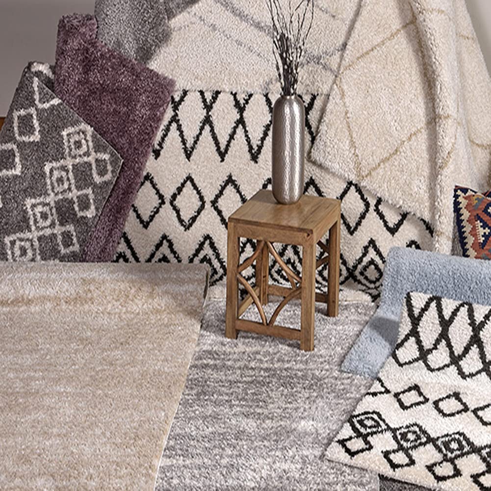 Gertmenian Air Shag Fresh Collection - Ultra Soft Plush Microfiber Shag Area Rug for Bedroom, Nursery, Living Room & Dorm - 9x13 Ft Extra Large Solid Gray Rug (18579) | Perfect for Cozy Home Decor, Kids Play Area & Modern Interior Design