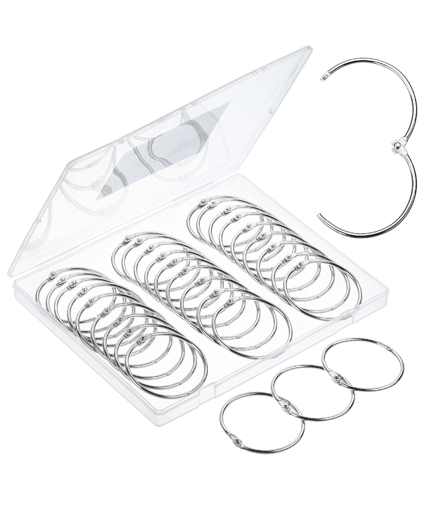 Mr. Pen- 30 Pack 2 Inch Silver Loose Leaf Binder Rings, Book Rings & Index Card Rings - Durable Metal Rings for Organizing Flashcards, Documents & Paper - Perfect for School, Office & Craft Projects