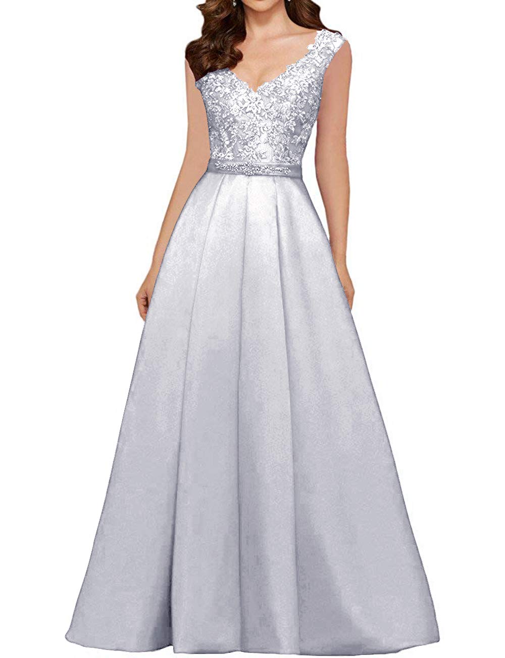 Elegant V-Neck Mother of The Bride Dress - Formal Evening Gown for Wedding, Prom & Special Occasions
