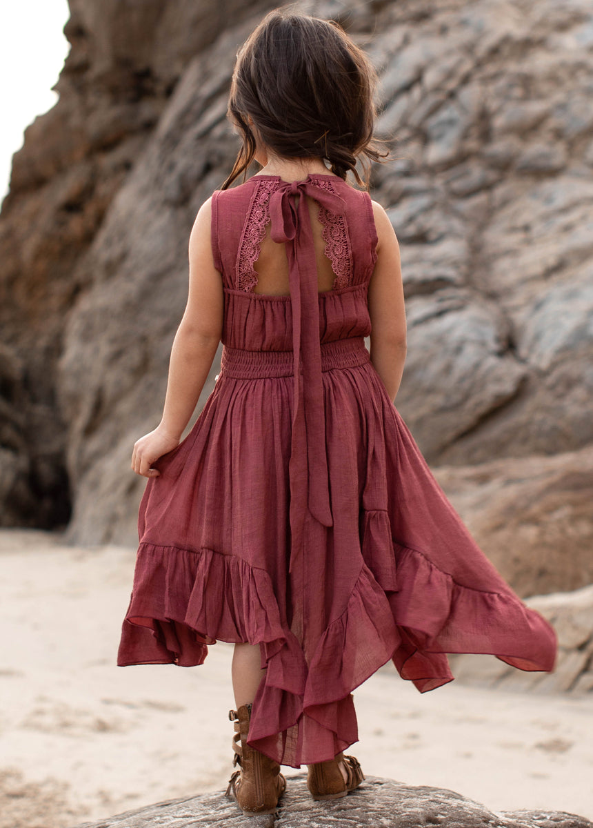 Gemma Dress in Mesa Rose - Flowy Boho Maxi Dress for Women, Perfect for Summer, Beach, Vacations & Casual Outings