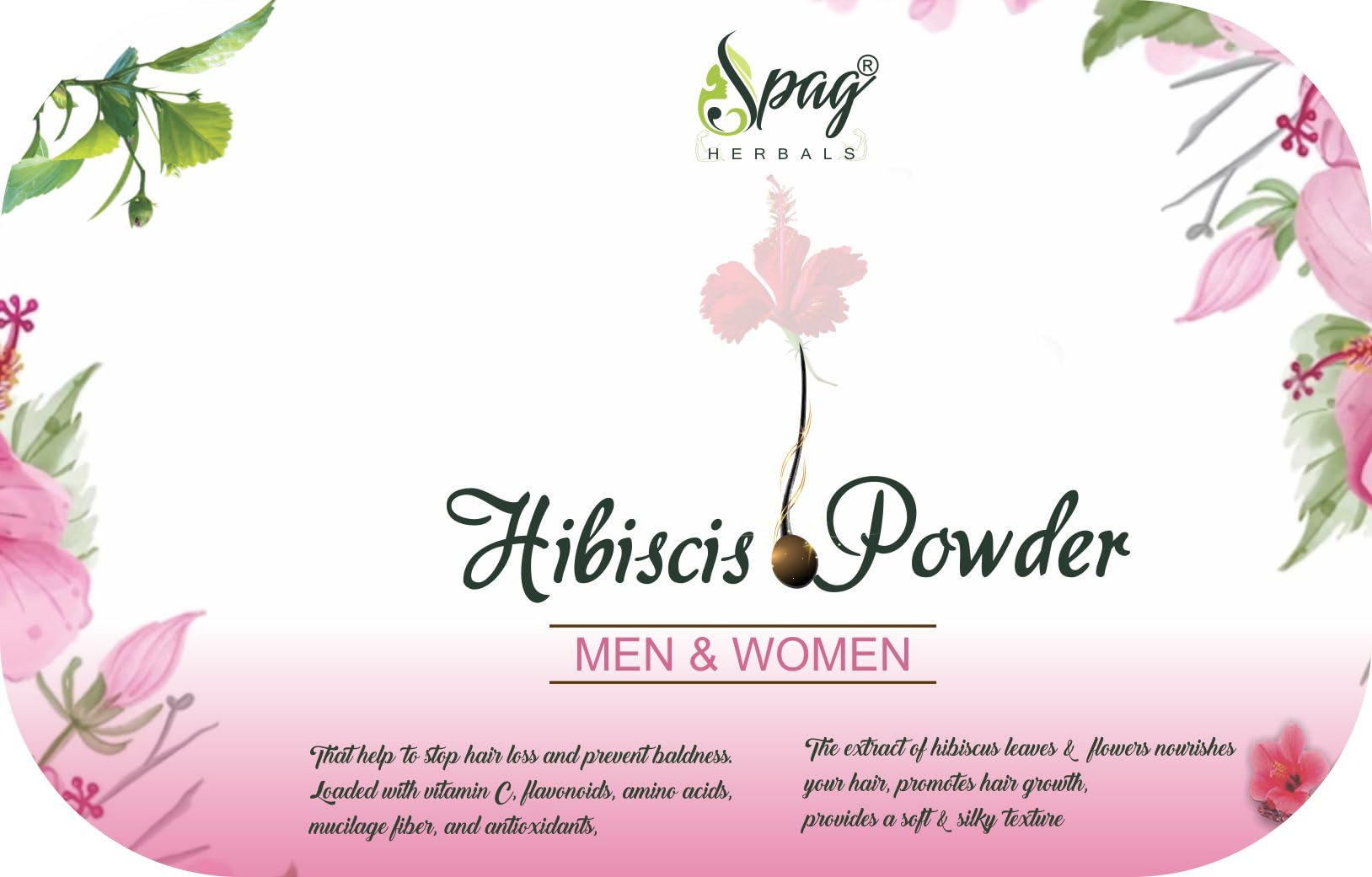Dried Hibiscus Leaves Powder 120g - Natural Moisturizer for Face, Hair & Skin Care - Anti-Aging Solution