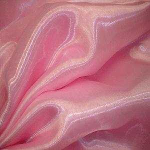 Light Pink Glass Organza Fabric - Elegant Sheer Material for Wedding Decor, Bridal Gowns & DIY Crafts