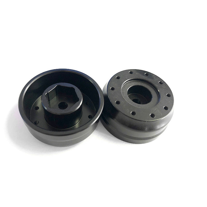 LESU 1/14 Scale Wheel Hub Bearing with Hex Brake & Rubber Tires - Replacement Parts for RC Tractor, Truck & Trailer Models - DIY Hobby Upgrade for Realistic Emulated Cars (Ideal for Off-Road Racing & Crawler Scenes)