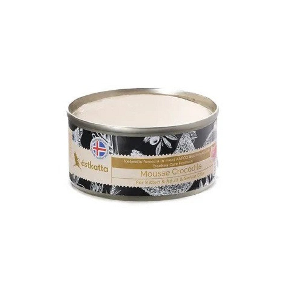 Premium Crocodile Mousse Cat Food - Grain-Free Wet Cat Treat with Taurine for Adult & Senior Cats - Perfect for Mealtime, Training Rewards & Special Occasions