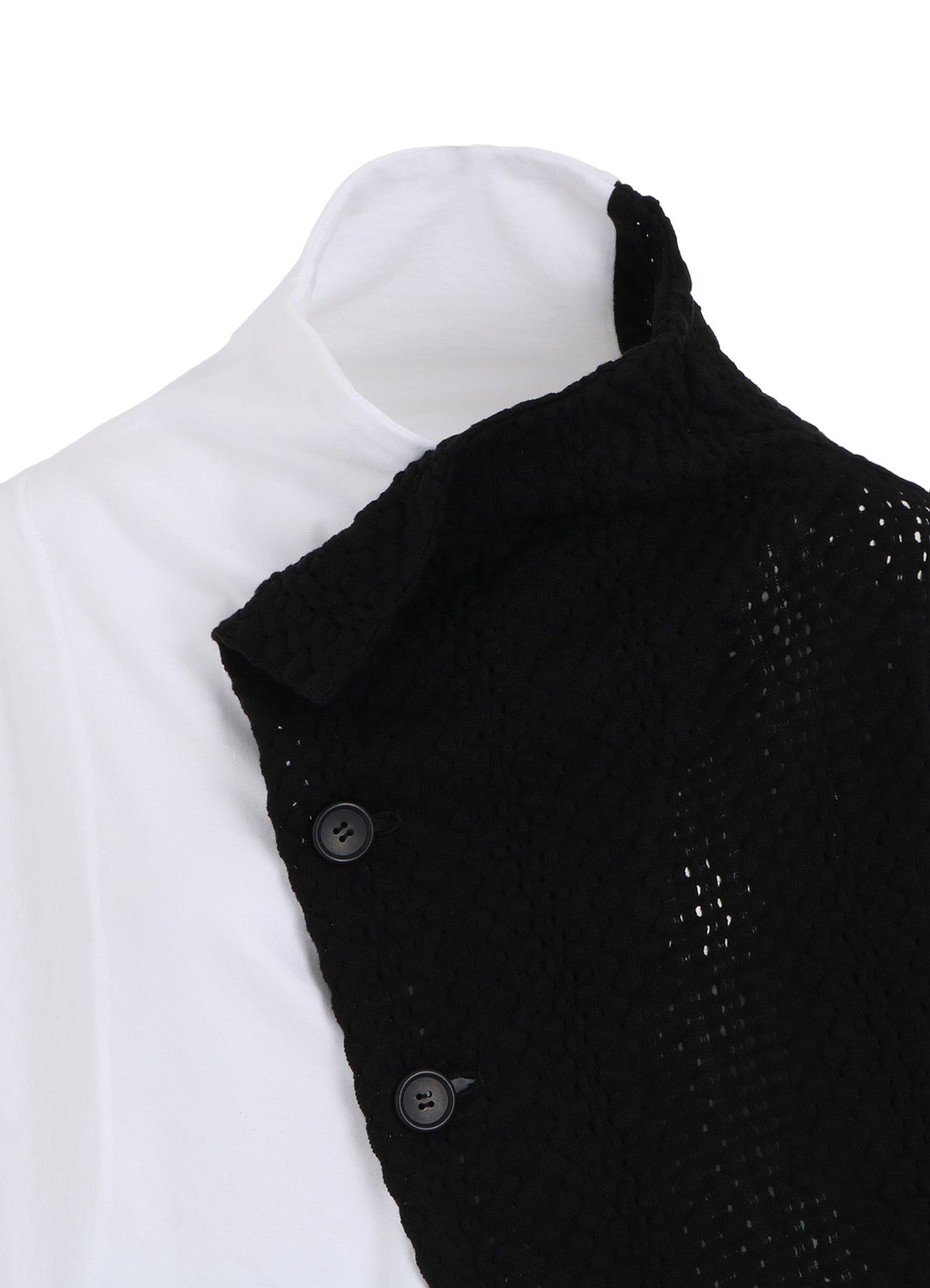 Stylish Cotton Jersey & Lace Off-Neck 3-Button Jacket for Women - Perfect for Casual Outings, Office Wear & Spring Layering