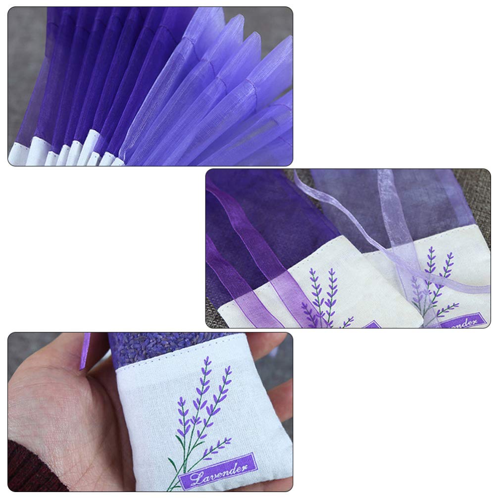 15pcs Empty Lavender Sachet Bags - Purple Mesh Fragrance Pouch for Jewelry, Drawer & Closet Freshener | Hemoton Dried Herb Sachets for Aromatherapy & Home Decor