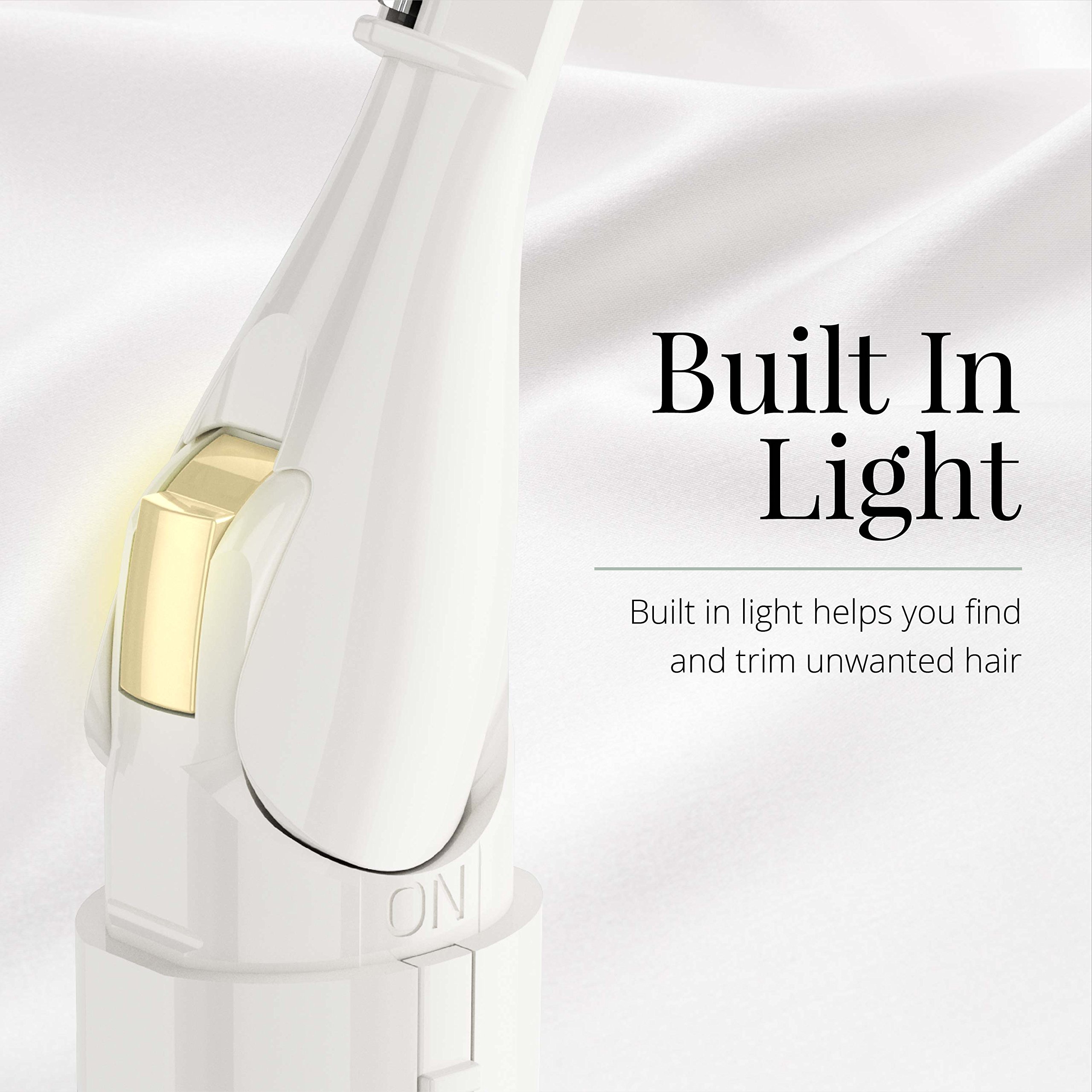 Remington Smooth & Silky Facial Pen Trimmer for Women - Precision Eyebrow & Facial Hair Trimmer (Model MPT3800SSH, White) | Perfect for Travel, Eyebrow Shaping & Quick Touch-Ups