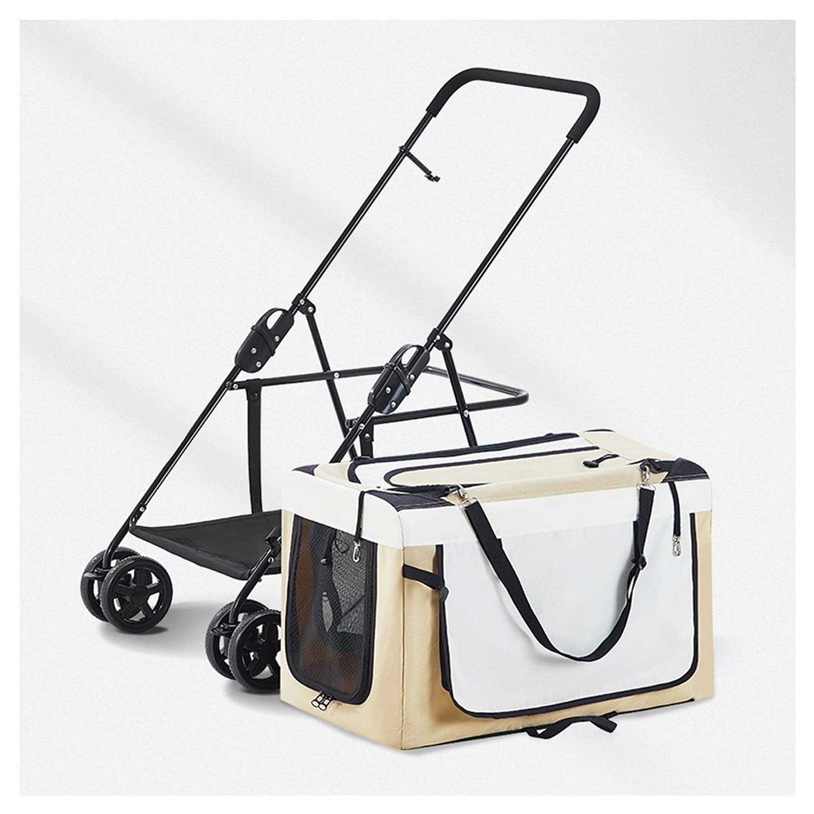 GXDHOME Foldable Lightweight Pet Stroller for Small Dogs, Cats, Puppies & Kittens - Breathable & Portable Carrier Cart for Travel, Shopping & Outdoor Walks - Model 7128X8R9T
