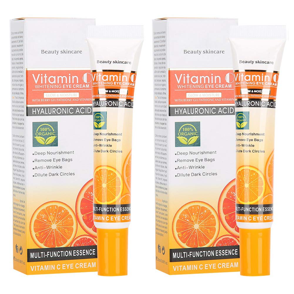Sonew Vitamin C Eye Cream for Dark Circles & Wrinkles - 2 Pack Anti-Aging Eye Treatment (25ml) - Hydrating Under Eye Cream for Day & Night Use - Perfect for Dark Circle Removal & Fine Line Reduction