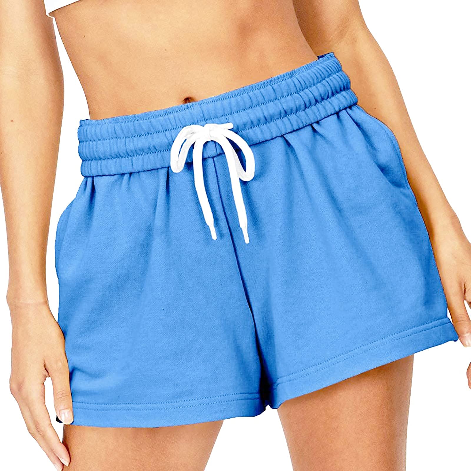 Women's High Waisted Athletic Shorts - Comfy Lounge Running Gym Shorts with Pockets for Summer & Casual Wear | Perfect for Workouts, Yoga, Travel & Everyday Comfort