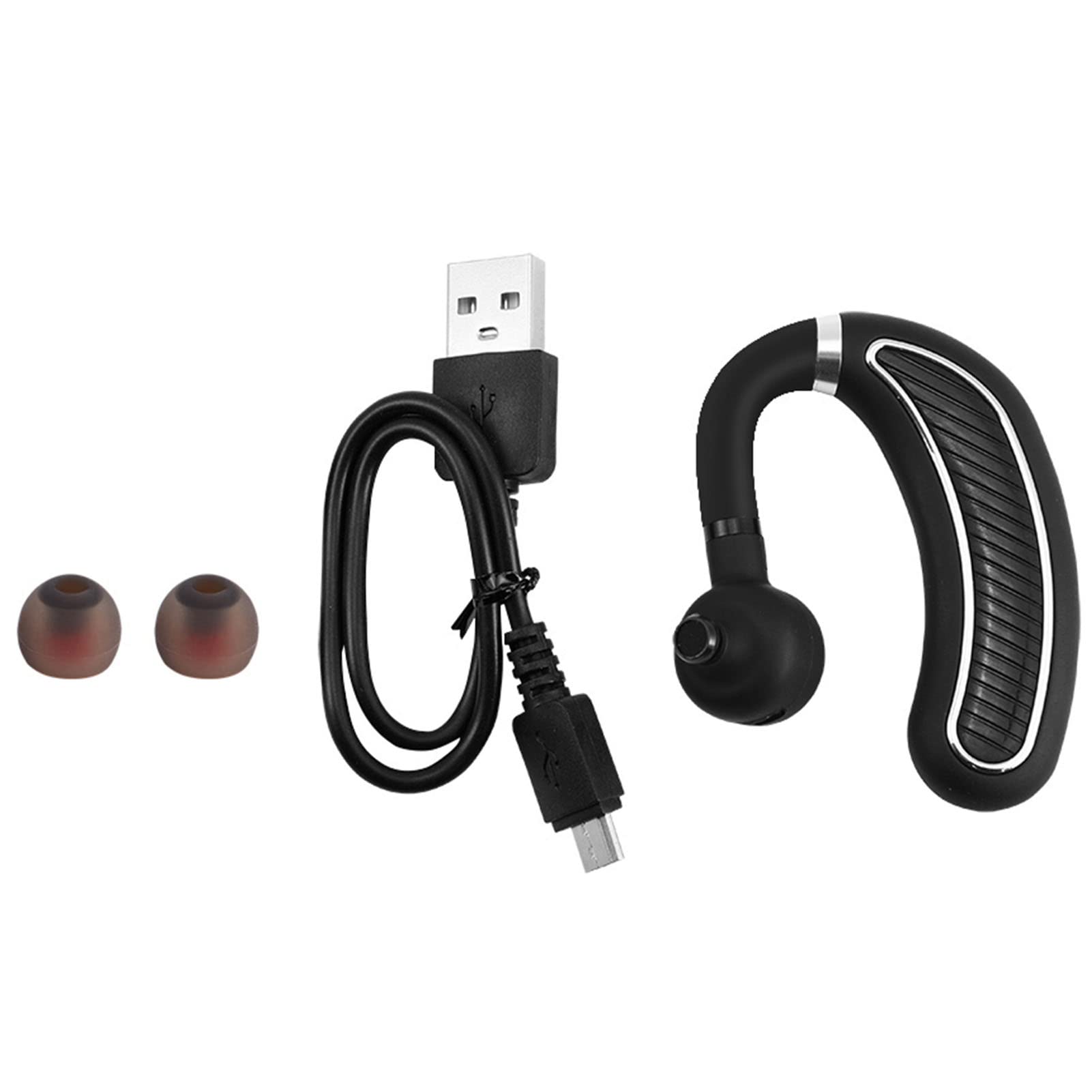 Zerone K21 Wireless Bluetooth Headset - Single Ear Business Headphones with Noise Cancelling Microphone for Office Calls, Driving & Remote Work