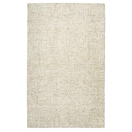 Overstock London Abstract Tweed Wool Hand-Tufted Rug - 10' x 10' Round Charcoal Gray - Premium Indoor Area Rug for Living Room, Bedroom & Office Decor