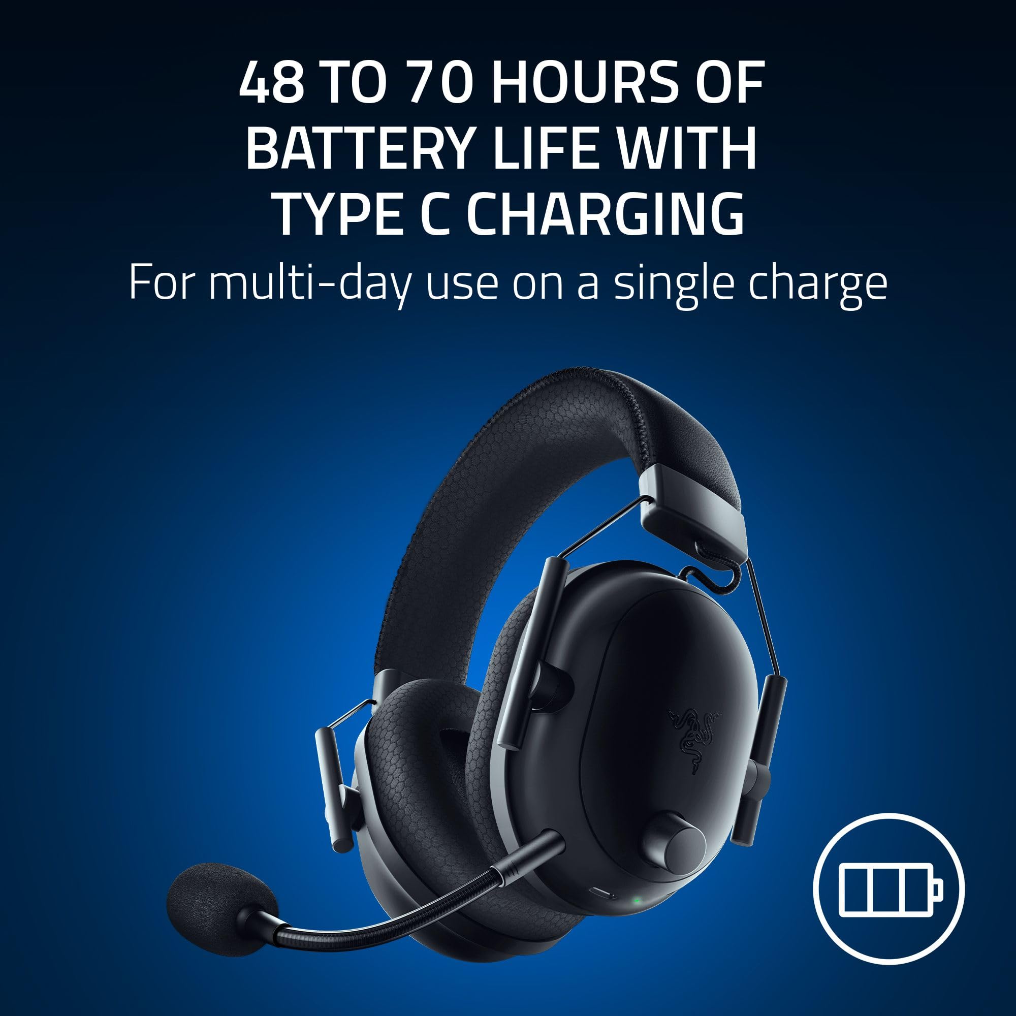 Razer BlackShark V2 Pro Wireless Gaming Headset for PS5 - TriForce 50mm Drivers, HyperSpeed Wireless, FPS Audio Profiles, Detachable Mic - Perfect for Esports, FPS Games & Immersive Playstation 5 Gaming Experience