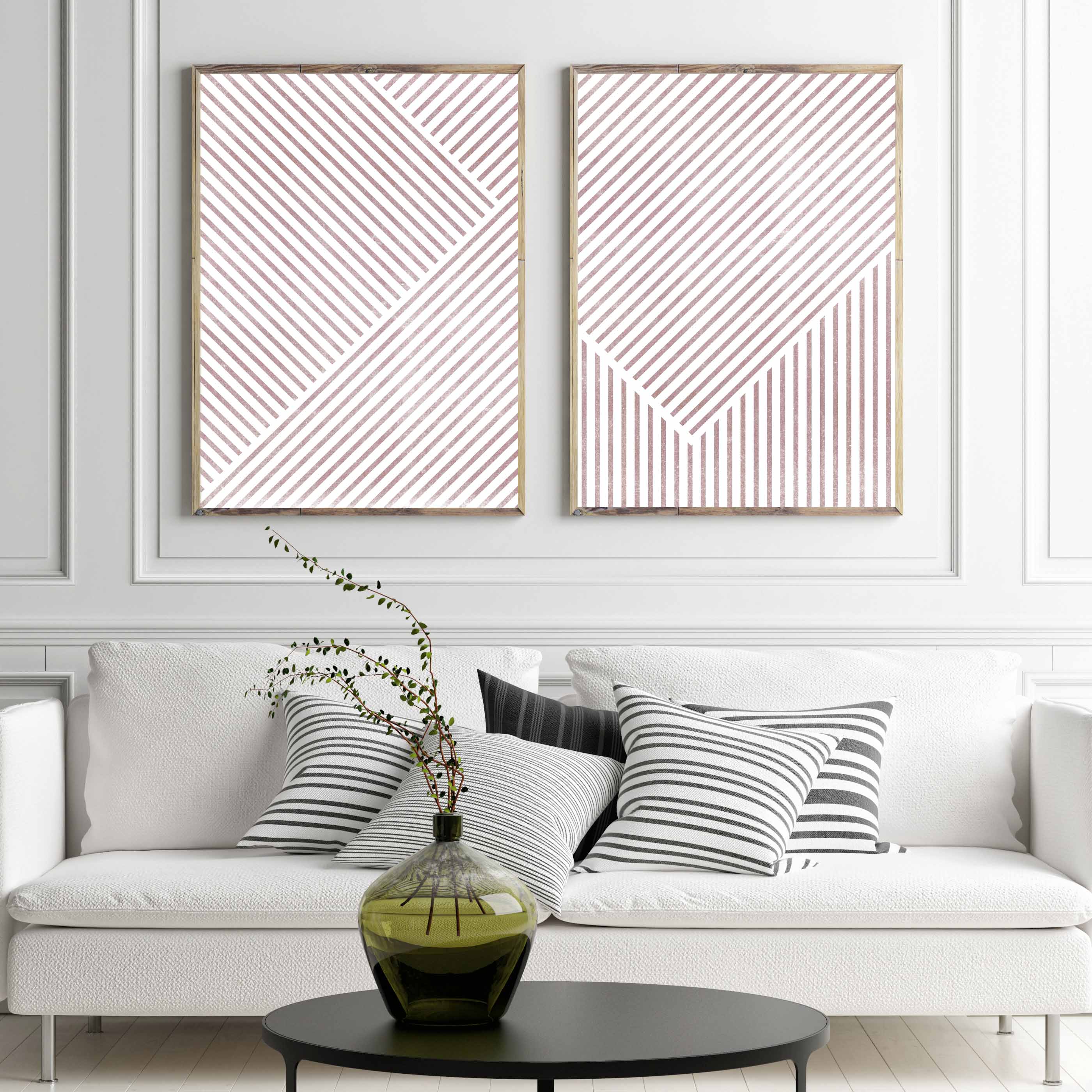 Set of 2 Harmony in Motion Wall Art - Perfect for Living Room, Bedroom & Office Decor | Modern Abstract Canvas Paintings for Home & Workspace