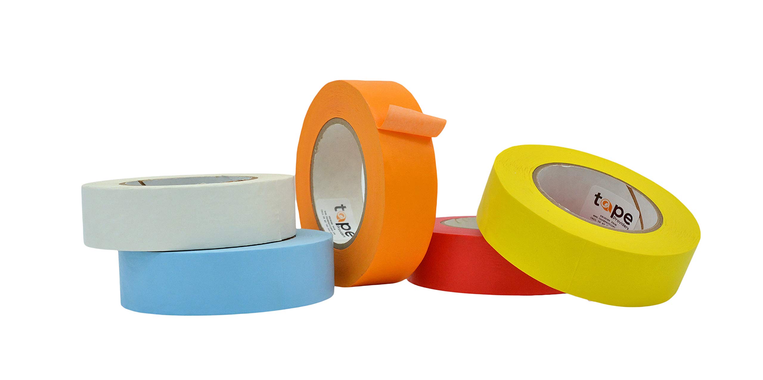 MAT Flatback Paper Tape Rainbow - 2 Inch x 60 Yards, 5 Rolls Set | Residue-Free Labeling & Masking Tape for Watercolor Paper, Art Projects & Crafting | Prevents Tearing - Perfect for Artists, Scrapbooking & DIY Home Decor