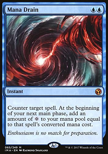 Magic: The Gathering Singles - Mana Drain (65) Iconic Masters IMA, Blue MTG Card - Perfect for Commander, Vintage & Legacy Decks