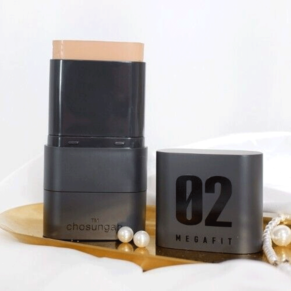 CHOSUNGAH BEAUTY Mega Fit Stick Foundation SPF50+ PA++++ 16g - Long Lasting Full Coverage Makeup for Oily Skin | Perfect for Daily Wear & Outdoor Activities
