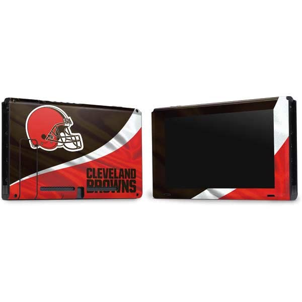 Official NFL Cleveland Browns Gaming Skin Decal for Nintendo Switch Bundle - Custom Protective Vinyl Wrap for Enhanced Grip & Style - Perfect for Gaming Enthusiasts & Sports Fans