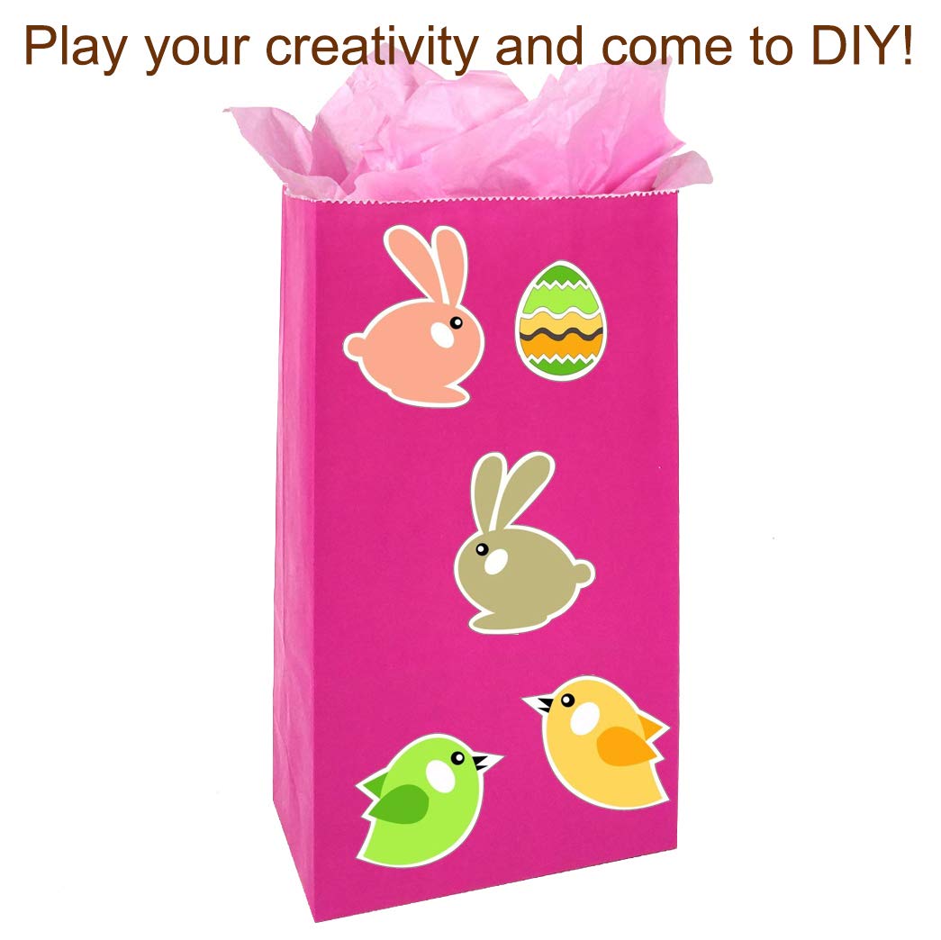 KEYYOOMY Mini Hot Pink Paper Party Favor Bags - 3.5x2.4x7.1 Inch Small Gift Bags for Birthday, Baby Shower, Wedding Favors (24 Count) - Perfect for Candy, Treats & Small Gifts