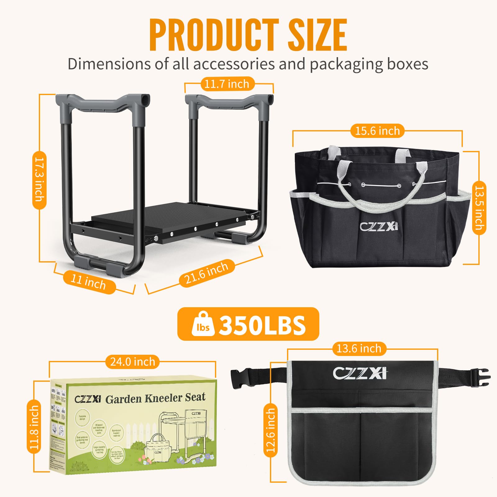 **Heavy Duty Garden Kneeler and Seat with Thick Kneeling Pad - Gardening Stool with Tool Pouch & Storage Bag - Perfect for Seniors & Outdoor Gardening Gifts**    *(Ideal for Planting, Weeding, and Comfortable Gardening - Great for Elderly & Back Pain Relief)*