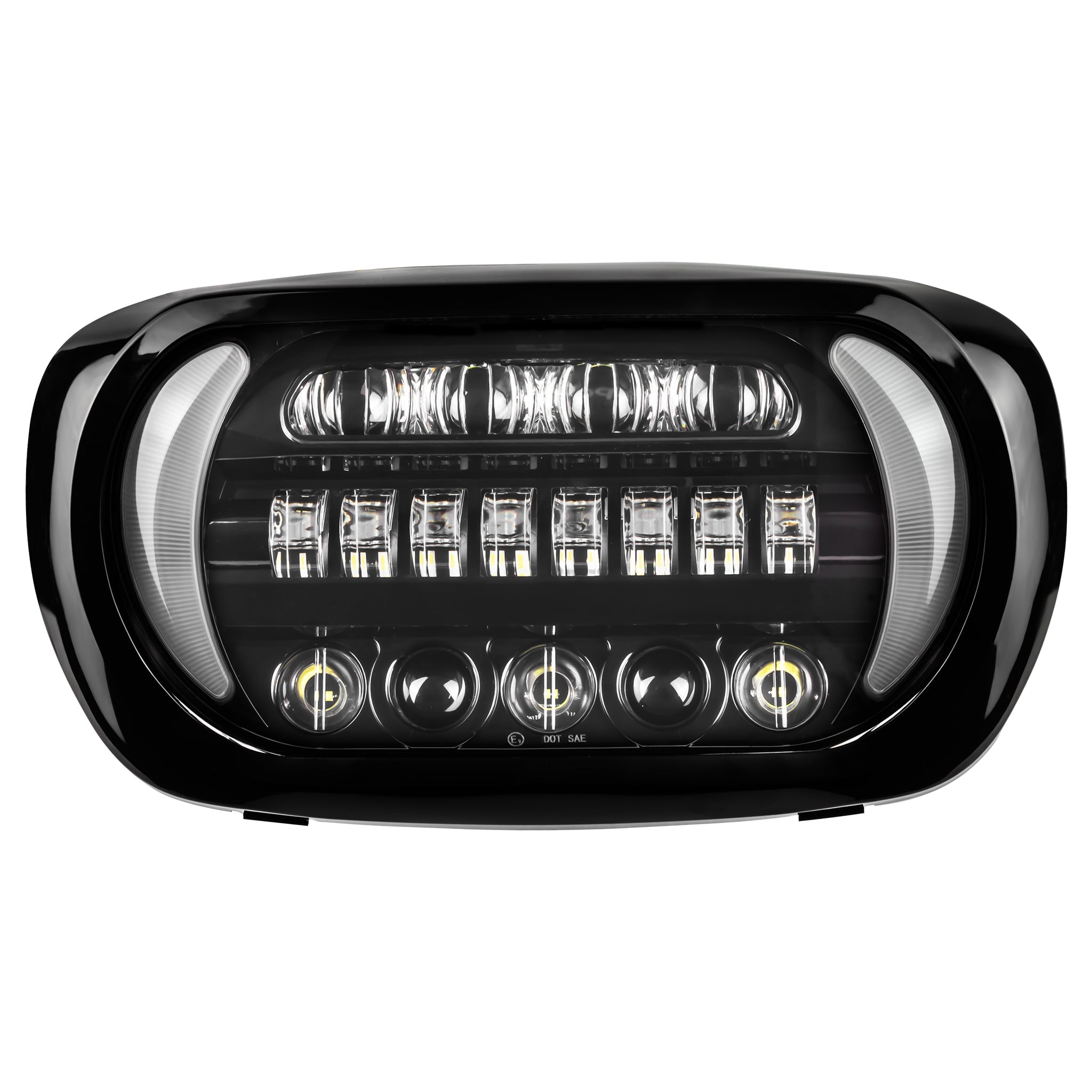 Eagle Lights Gen II LED Projection Headlight for 2004-2013 Harley Davidson Road Glide - High Visibility Motorcycle Headlight for Night Riding & Safety
