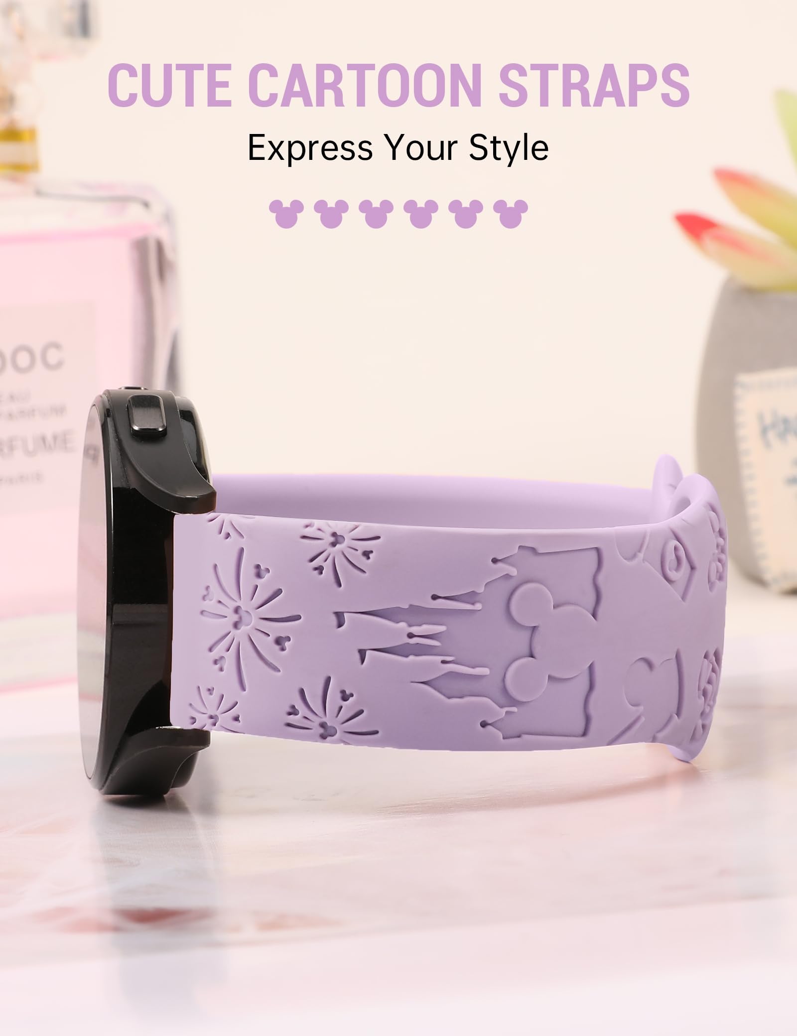Girovo Cartoon Watch Band for Samsung Galaxy Watch 6/5/4 - Soft Silicone Strap for Sports & Daily Wear