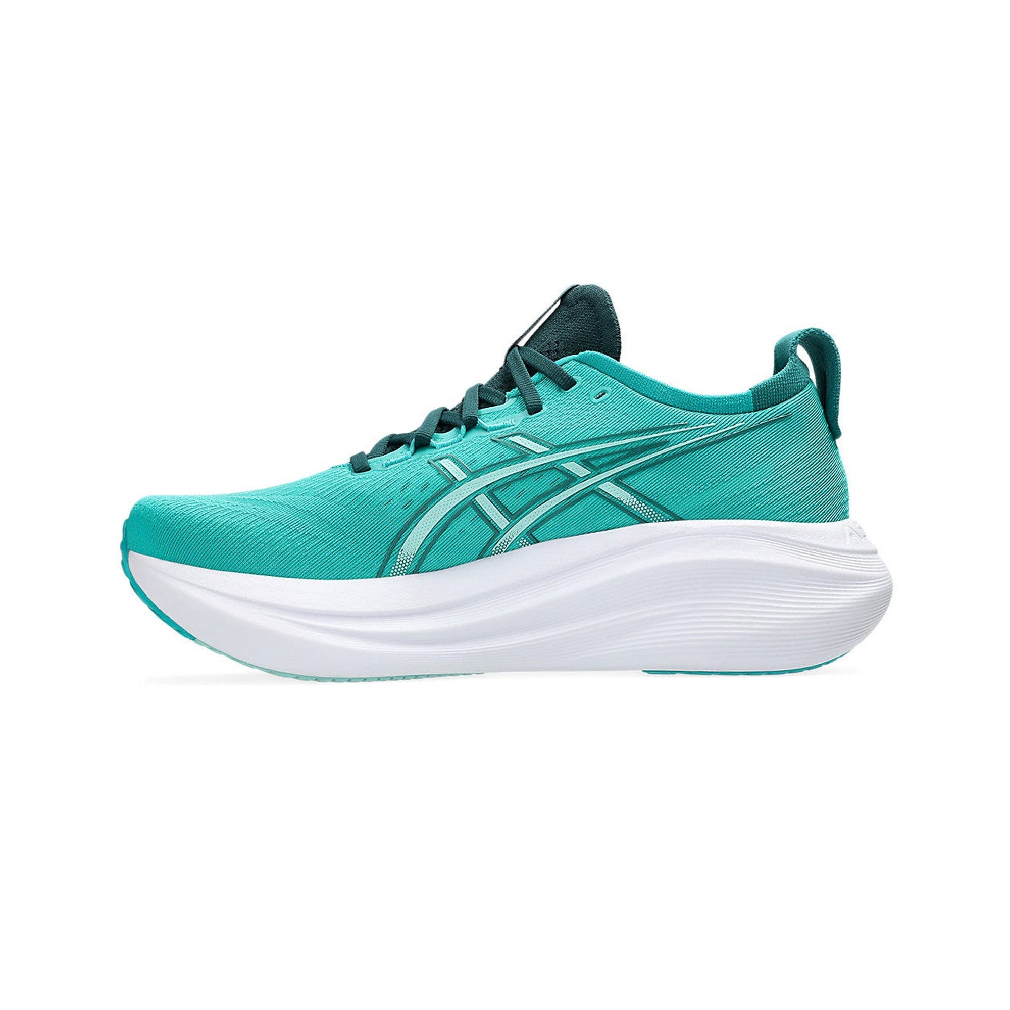 ASICS Gel Nimbus 27 Running Shoes for Men & Women - Lightweight Cushioned Sneakers in Wave Teal/Saxon Green (2025) | Perfect for Marathon Training, Jogging & Gym Workouts
