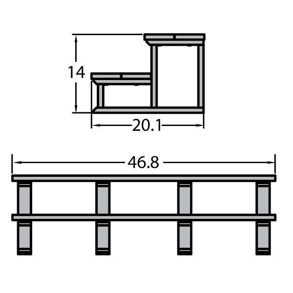 48 Inch Hot Tub Spa Steps with Two Tiers - Non-Slip Entry & Exit Steps for Inflatable or Hard Shell Spas, Perfect for Backyard Relaxation