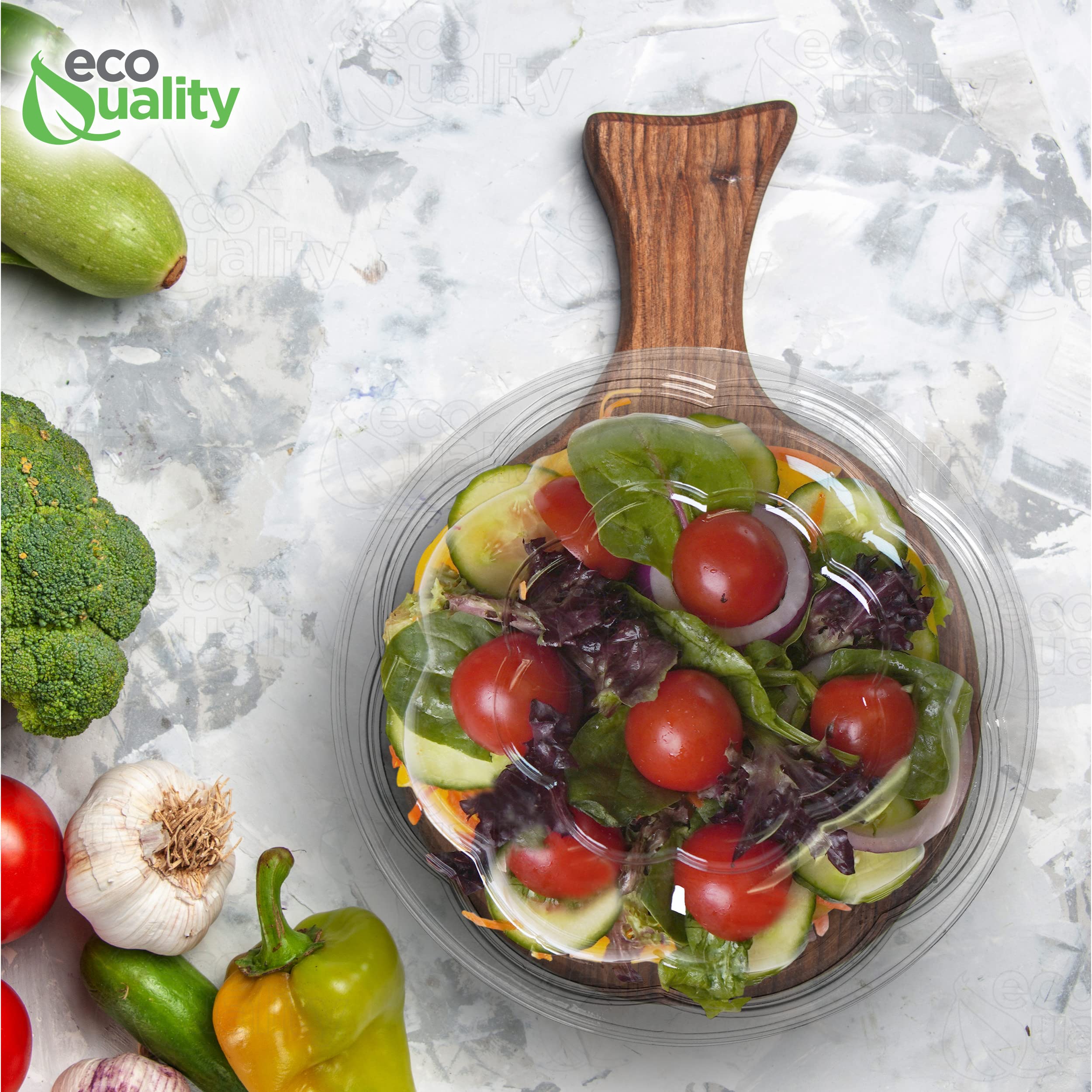 [600 Pack] 24oz Clear Plastic Salad Bowls with Lids - Disposable Airtight Food Storage Containers for Lunch, Meal Prep, Salads, Fruits, Parfait | Leak Proof & Fresh Keeping | Perfect for Office, Picnics, Catering & Takeout