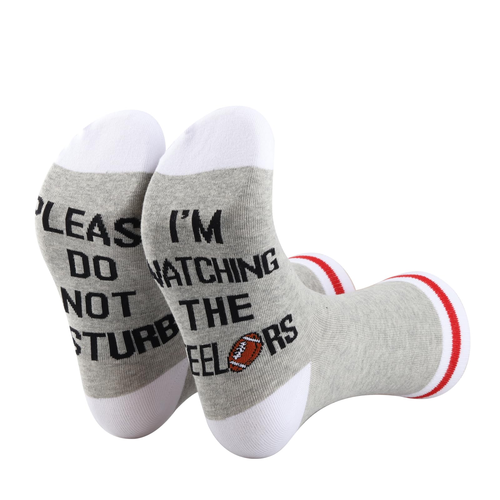 TSOTMO 2 Pairs Funny NFL Football Socks - 'Please Do Not Disturb I'm Watching The Game' Novelty Socks for Men, Perfect Steelers Fan Gift for Game Day & Sports Enthusiasts