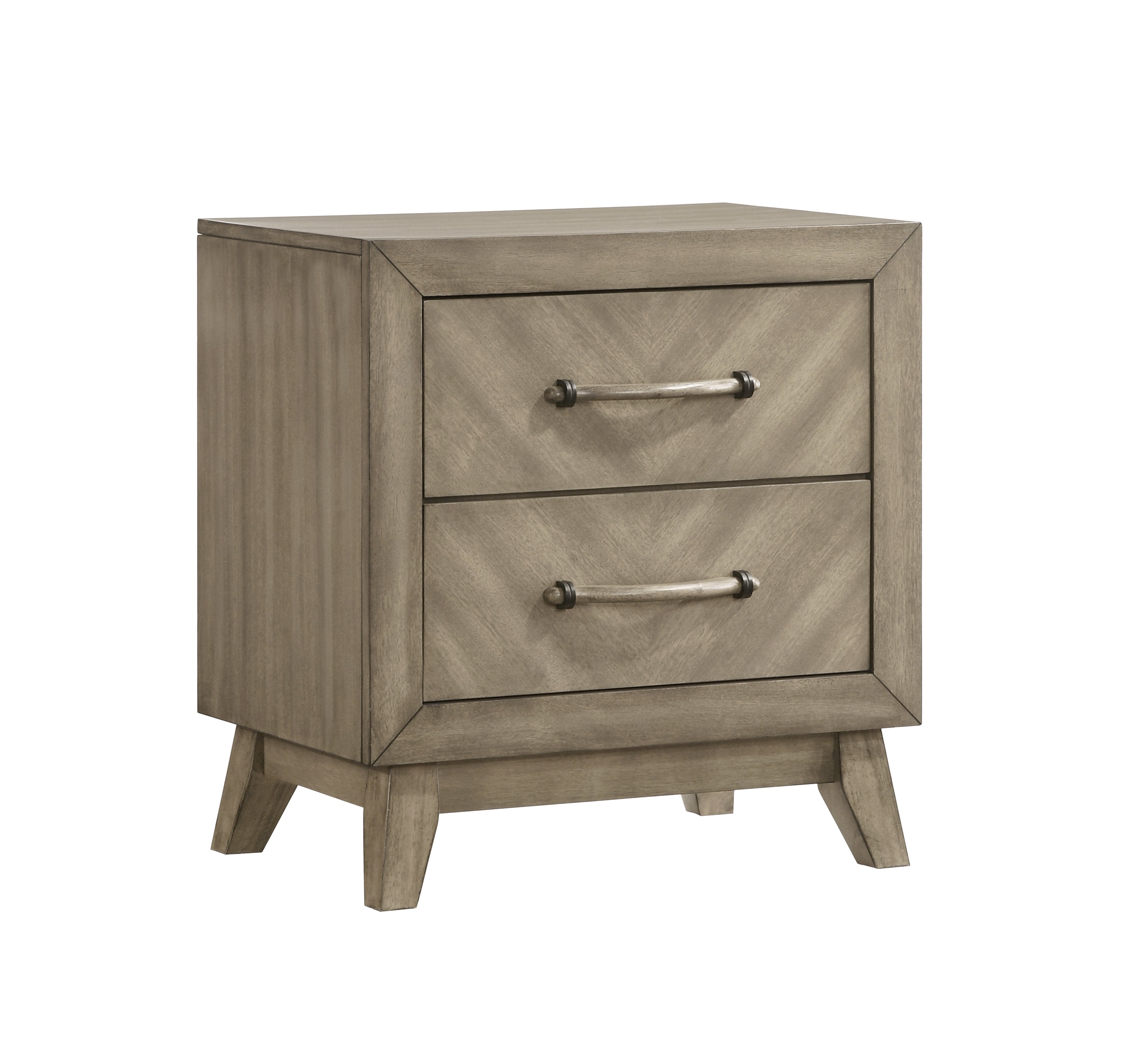 Roundhill Furniture Arena Contemporary Wood Bedroom Set - Queen Size Bed, Nightstand & Dresser in Antique Gray Finish | Modern Farmhouse Bedroom Decor for Master & Guest Rooms