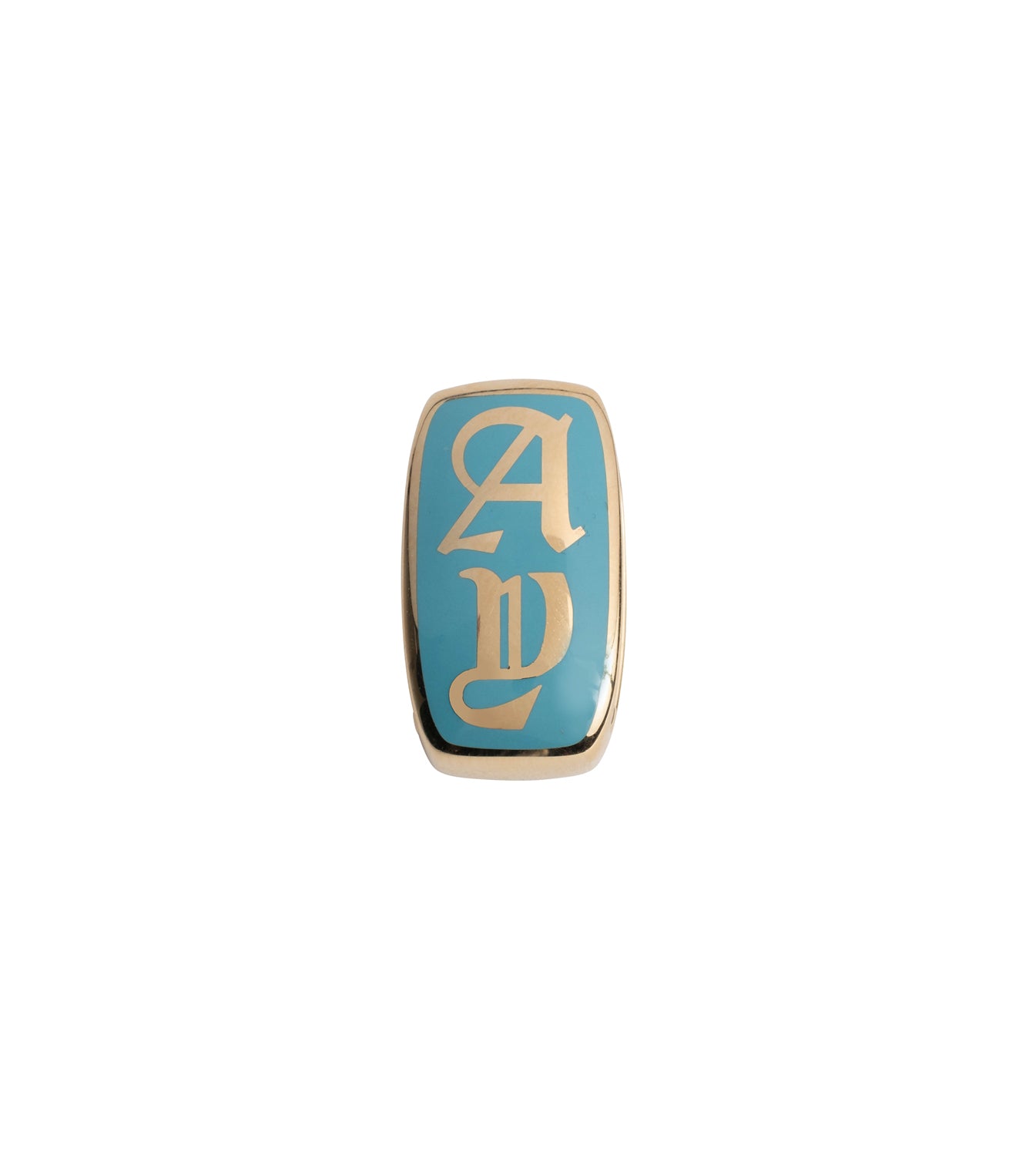 Custom Aqua Ceramic Oversized Heart Slide - Handmade Jewelry for Women, Unique Statement Necklace, Perfect for Valentine's Day Gifts & Boho Fashion Accessories