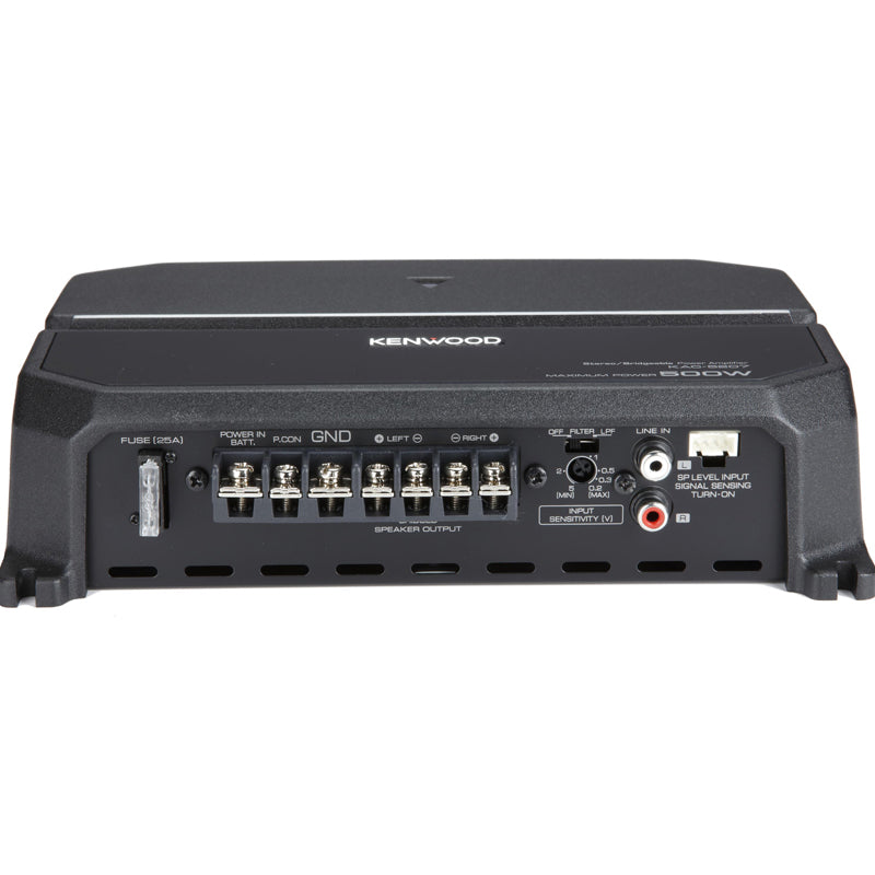 Kenwood KAC 5207 2-Channel Car Amplifier - 500W High Power Audio Stereo Amp for Car Audio System | Perfect for Car Enthusiasts & Music Lovers