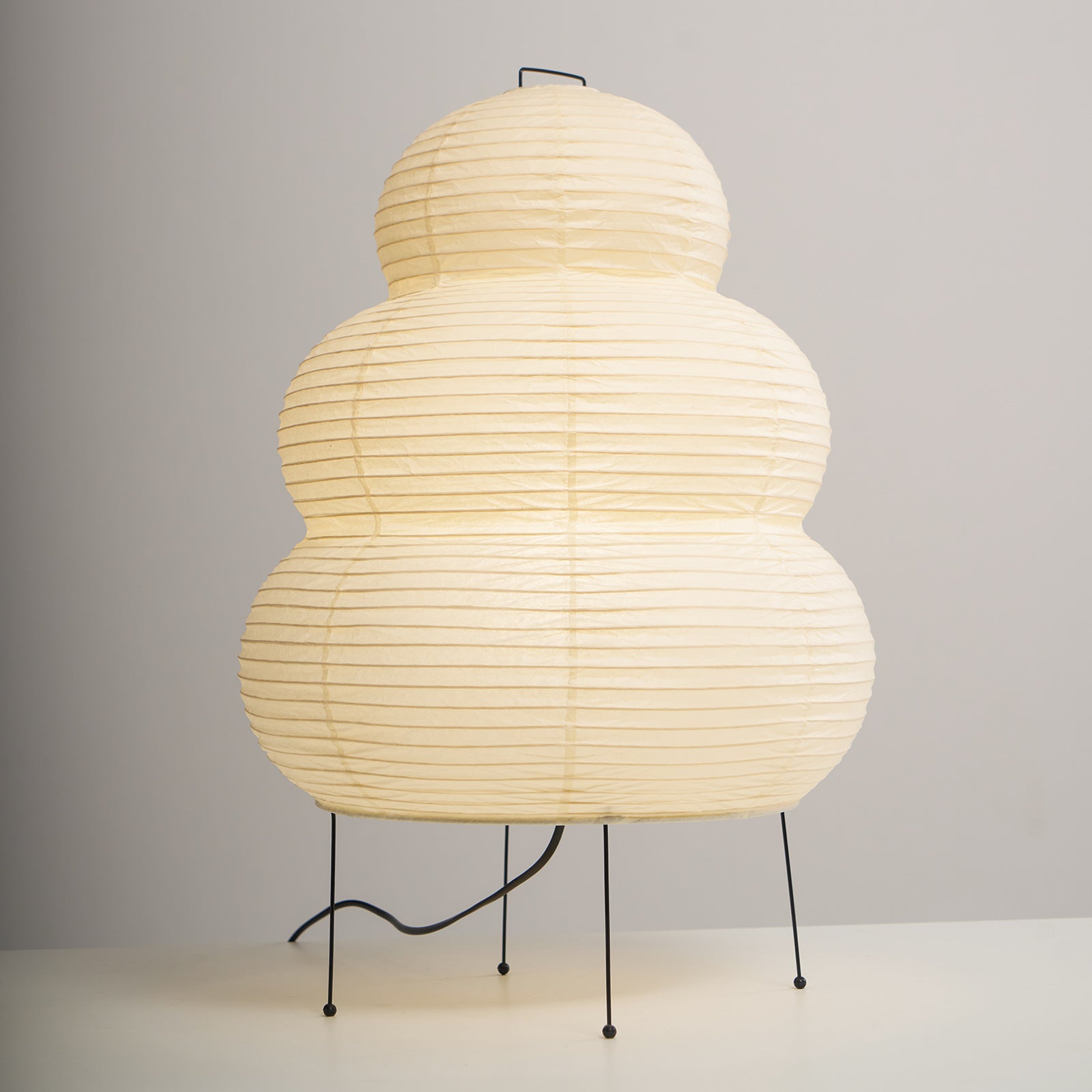Akari Table Lamp - Modern Japanese Paper Light for Living Room, Bedroom & Office - Handcrafted Shoji Style Lighting Fixture with Warm Ambient Glow