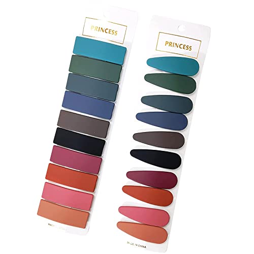 BELICIA 20 Pcs Non-Slip Matte Hair Clips for Women & Girls - Cute Solid Color Barrettes Hair Accessories for School, Work & Everyday Styling