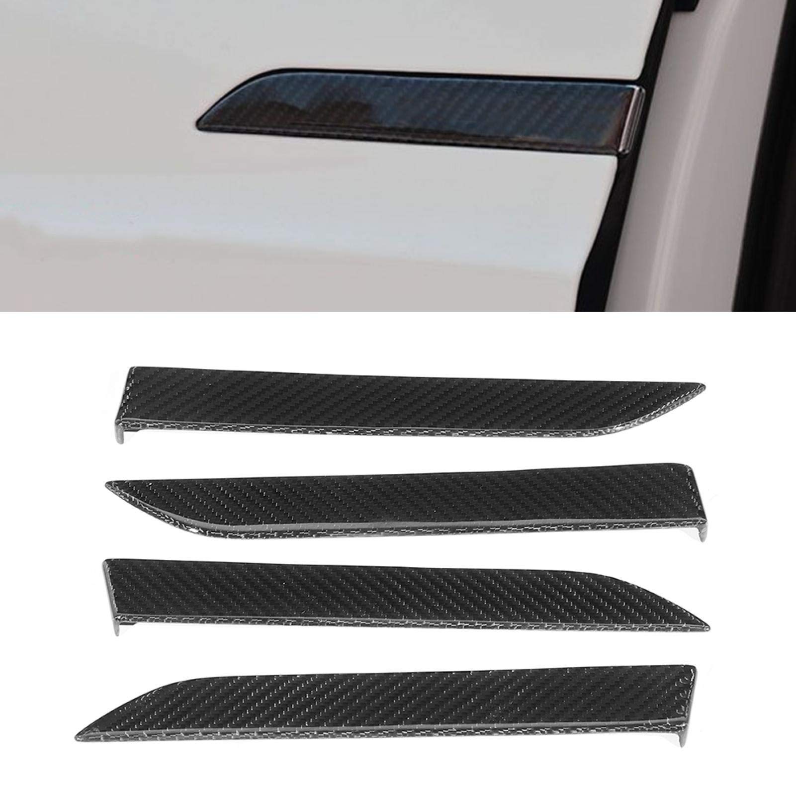 Carbon Fiber Door Handle Cover Trim for Cars 2014-2019 - Exterior Decoration & Car Modification Accessories | Upgrade Your Vehicle's Style for Daily Commute & Road Trips