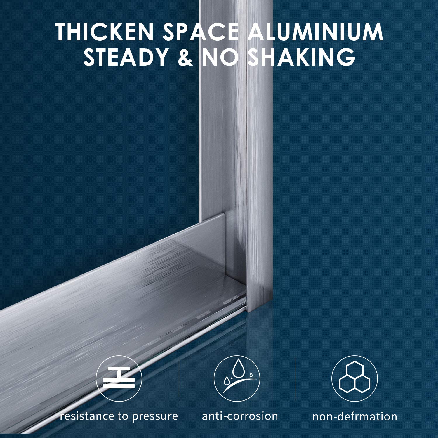 60W x 57.4H Inch Clear Glass Sliding Shower Door for Bathtub - 1/4 Inch Thick Double Sliding Shower Enclosure with Brushed Nickel Finish - Perfect for Modern Bathroom Renovation & Spa-Style Shower Experience