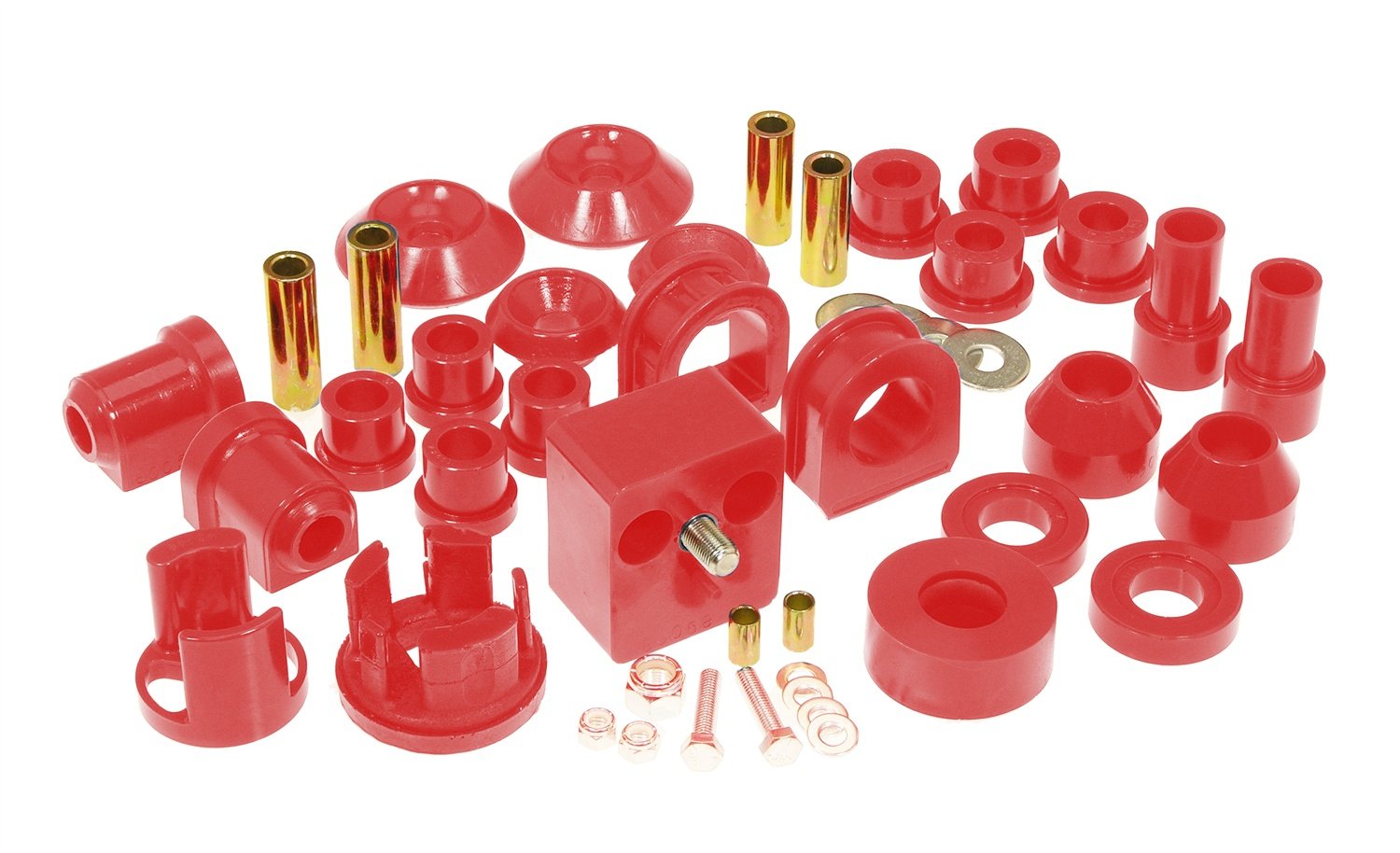 Prothane 22-2008 Red Complete Suspension Bushing Kit - Improve Ride Comfort & Reduce Vibration for Cars, Trucks & SUVs - Perfect for Performance Upgrades & Smooth Driving Experience